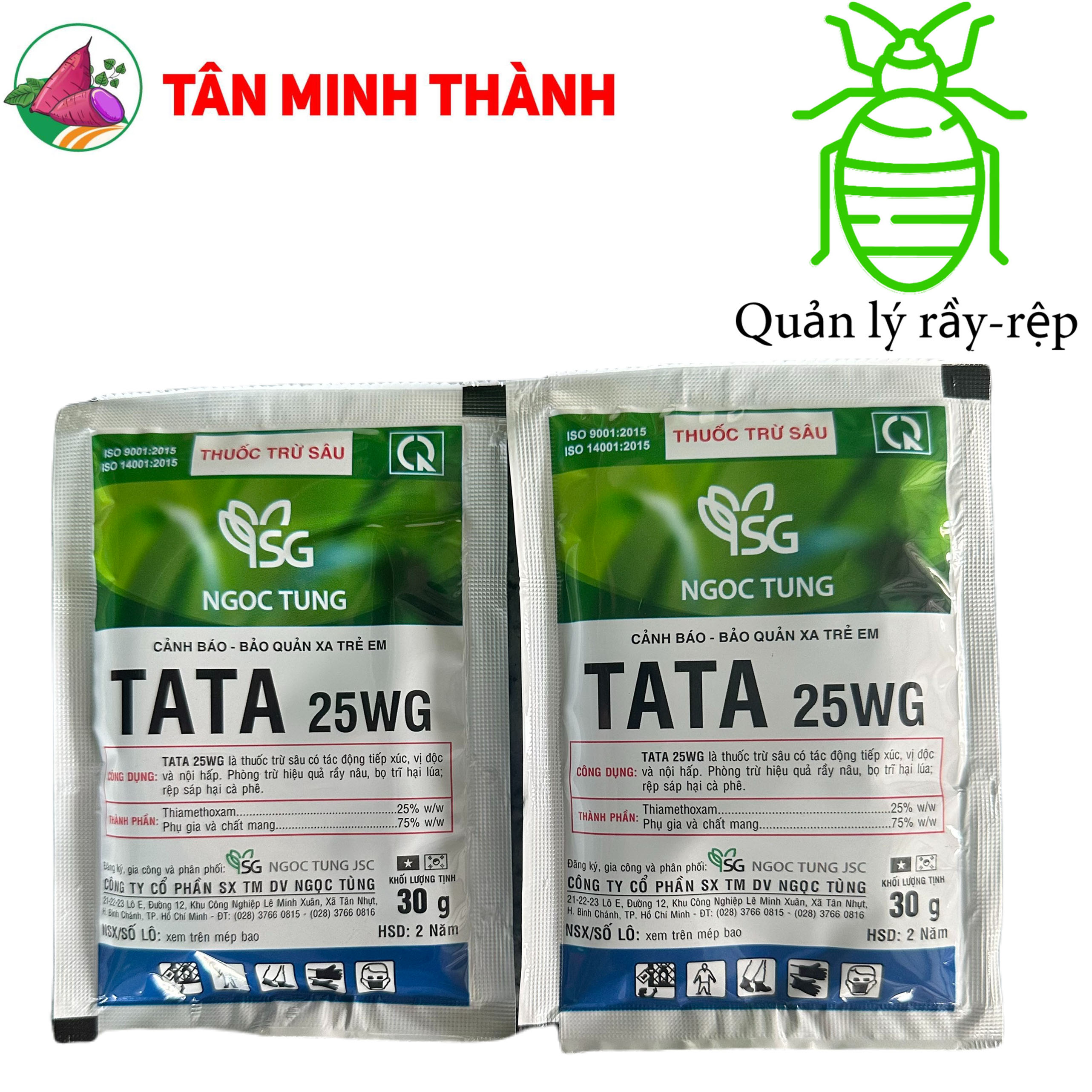 Tata 25WG - Thuốc đặc trị rầy nâu, bọ trĩ, rệp sáp