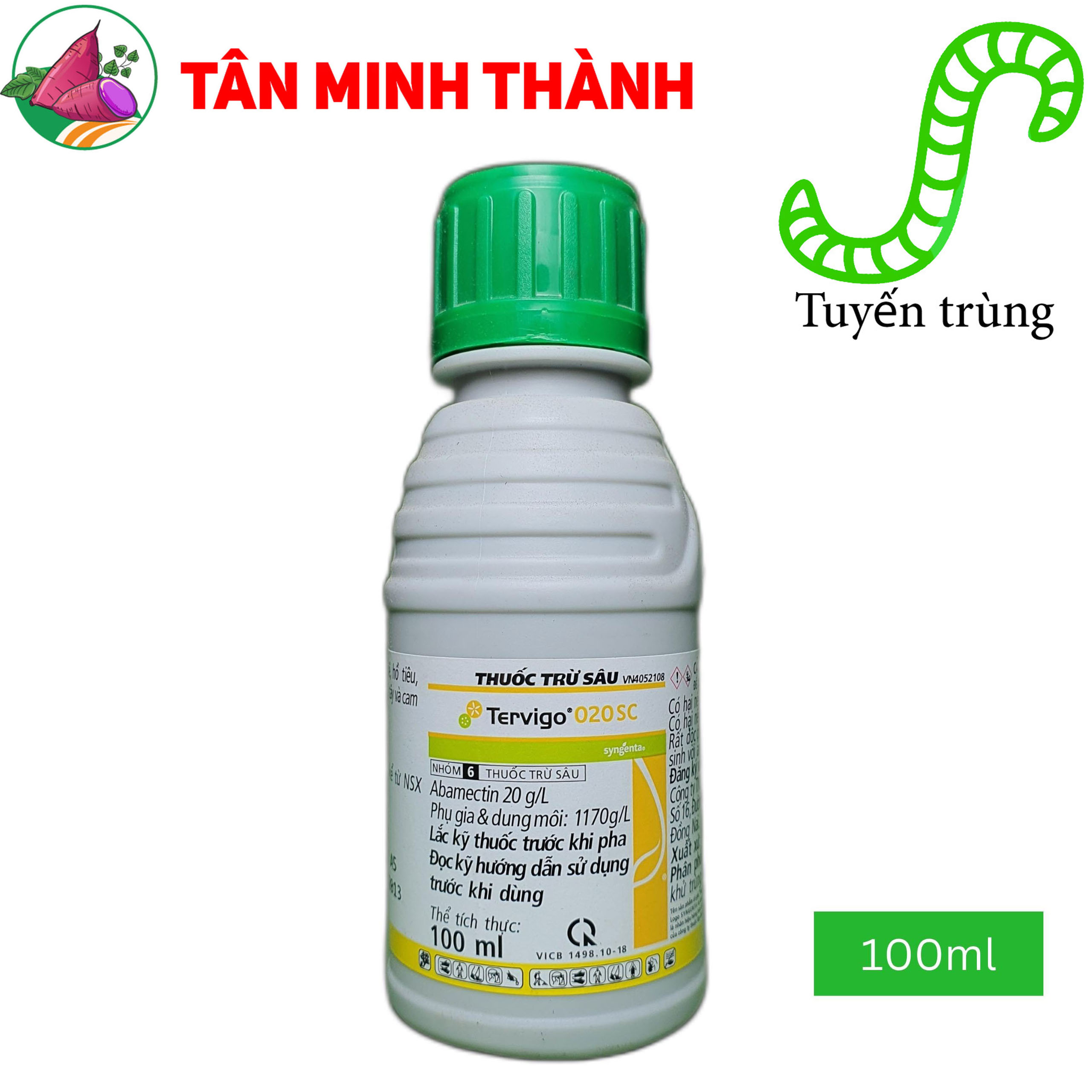 Tervigo 020SC - Thuốc đặc trị tuyến trùng rễ trên sâu riêng, cà phê, hồ tiêu, thanh long, khoai tây, cam, khoai lang, mít