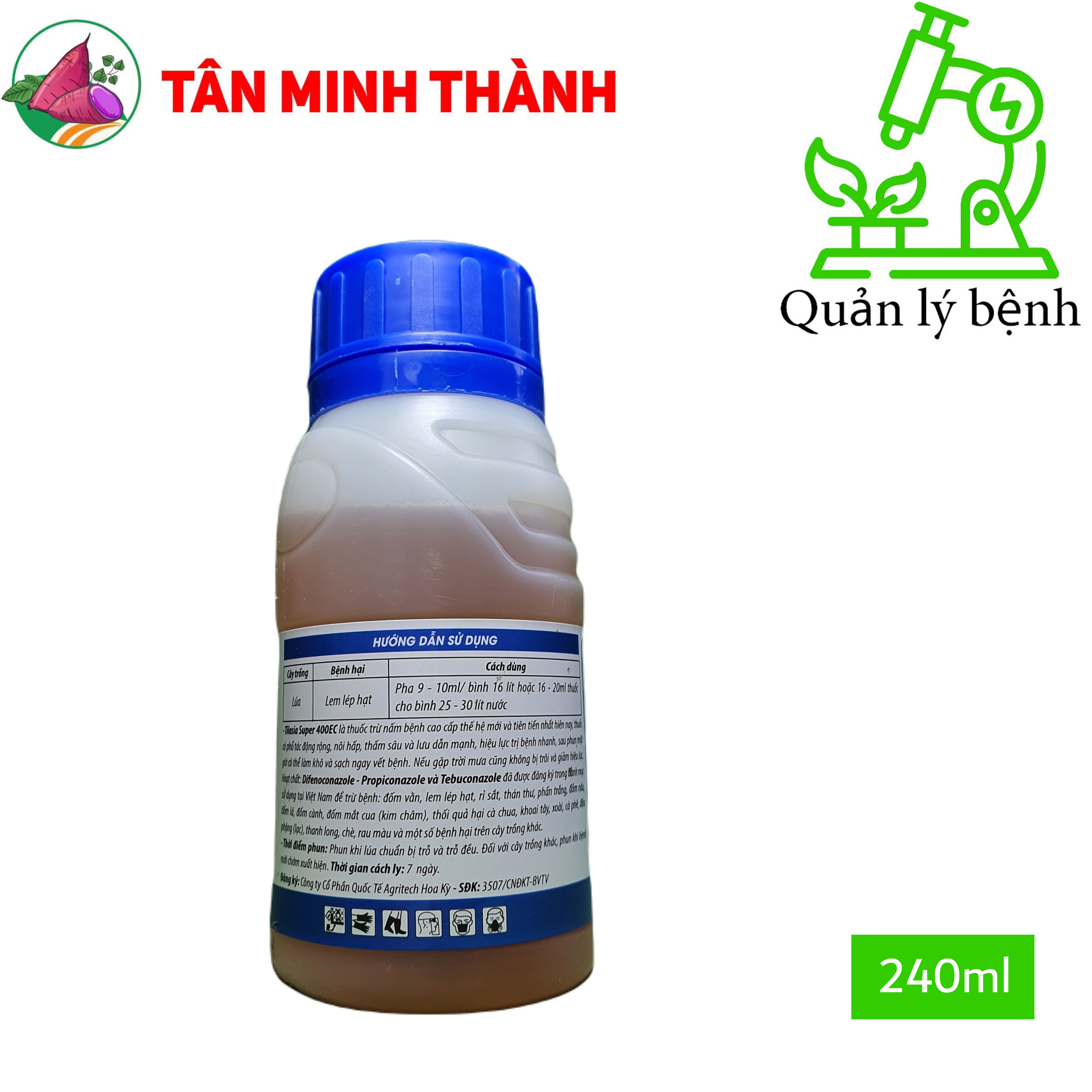 Til Hoa Kỳ 400EC - Thuốc đặc trị lem lép hạt, đốm vằn, rỉ sắt, thán thư, phấn trắng, đốm nâu, đốm lá mắt cua, thối trái, thối củ