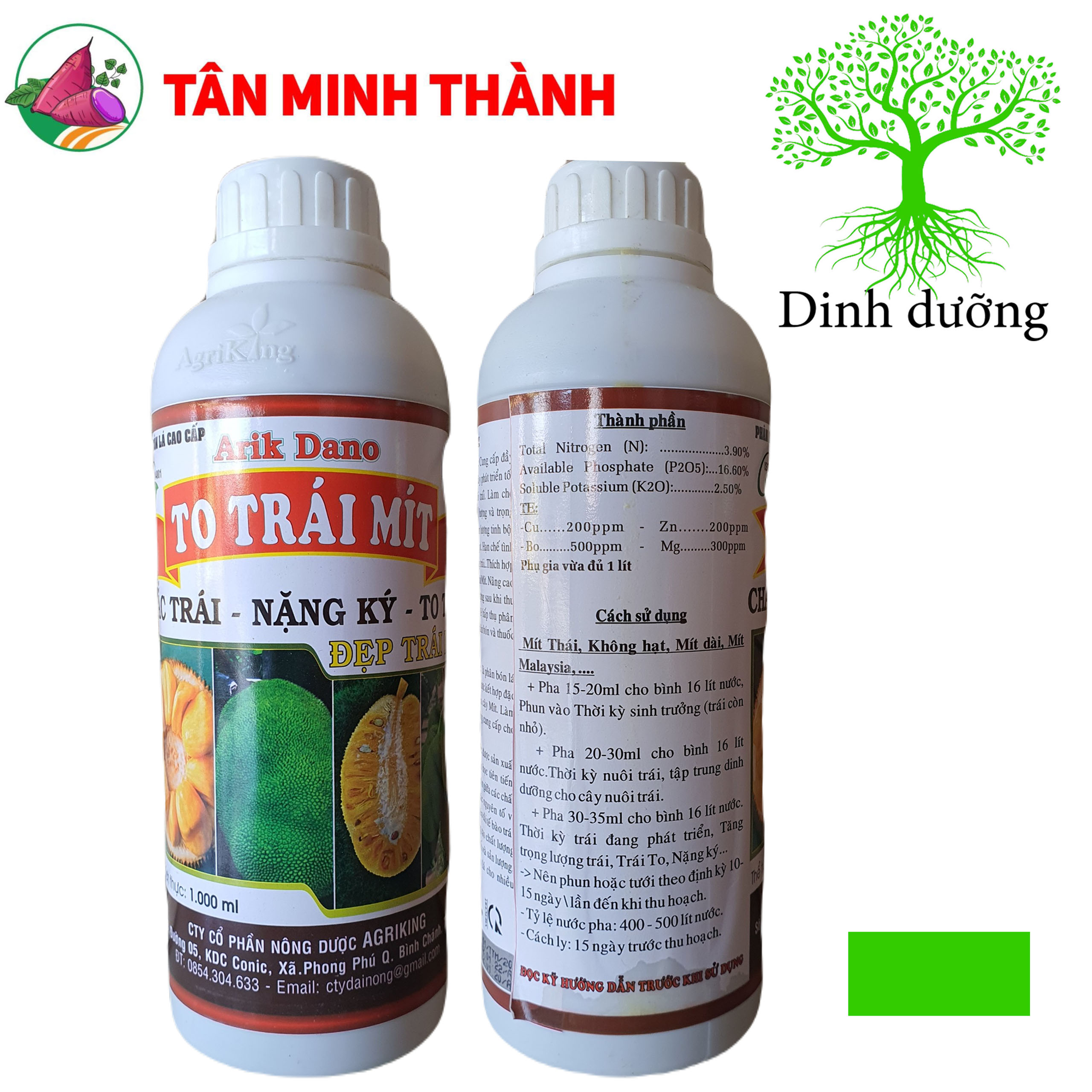Thuốc To Trái Mít -  Lớn trái mít, đẹp trái, ngừa xơ đen, ngọt trái, chống thối trái, sượng trái, nặng ký