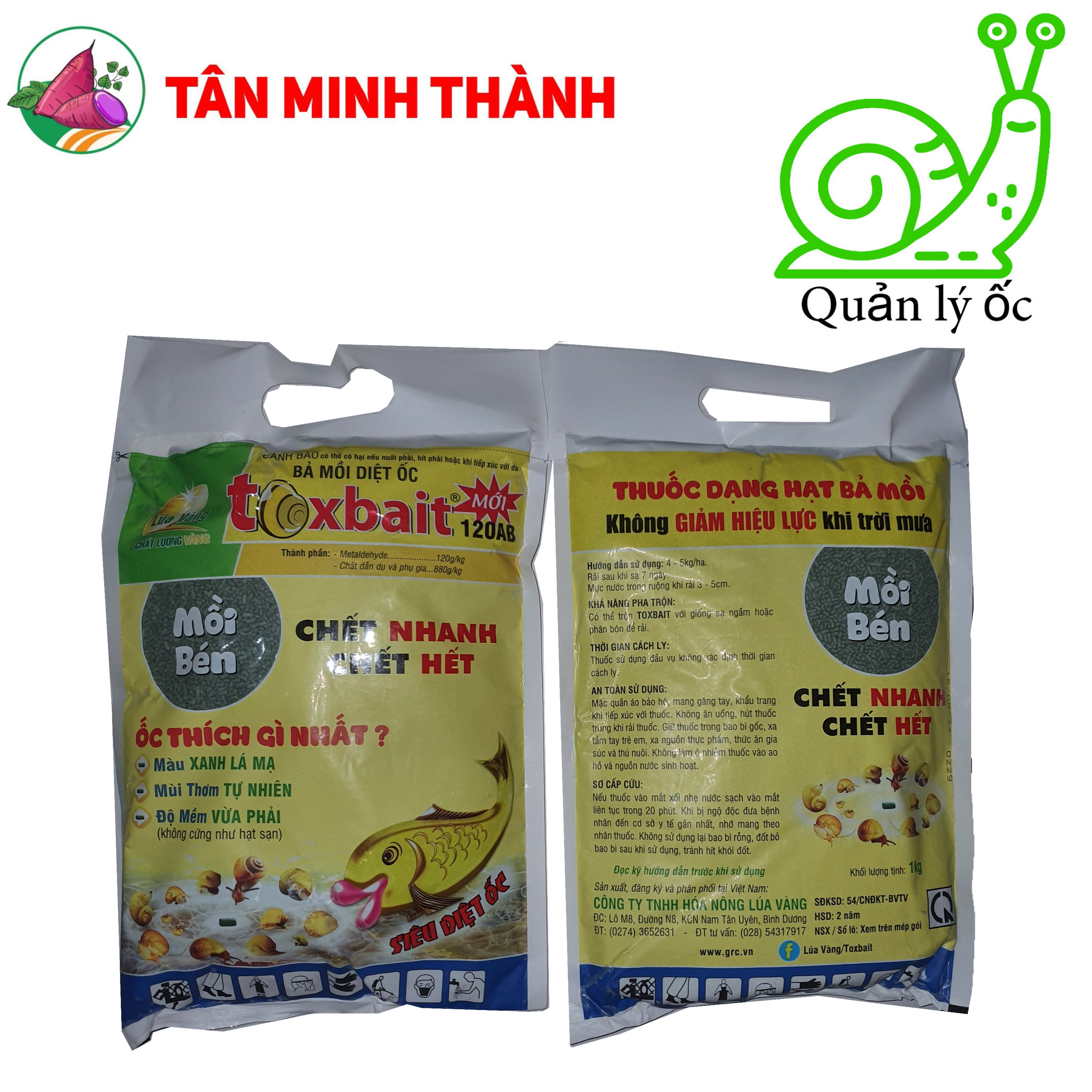 Toxbait 120AB - Thuốc đặc trị ốc bươu vàng dạng bả mồi