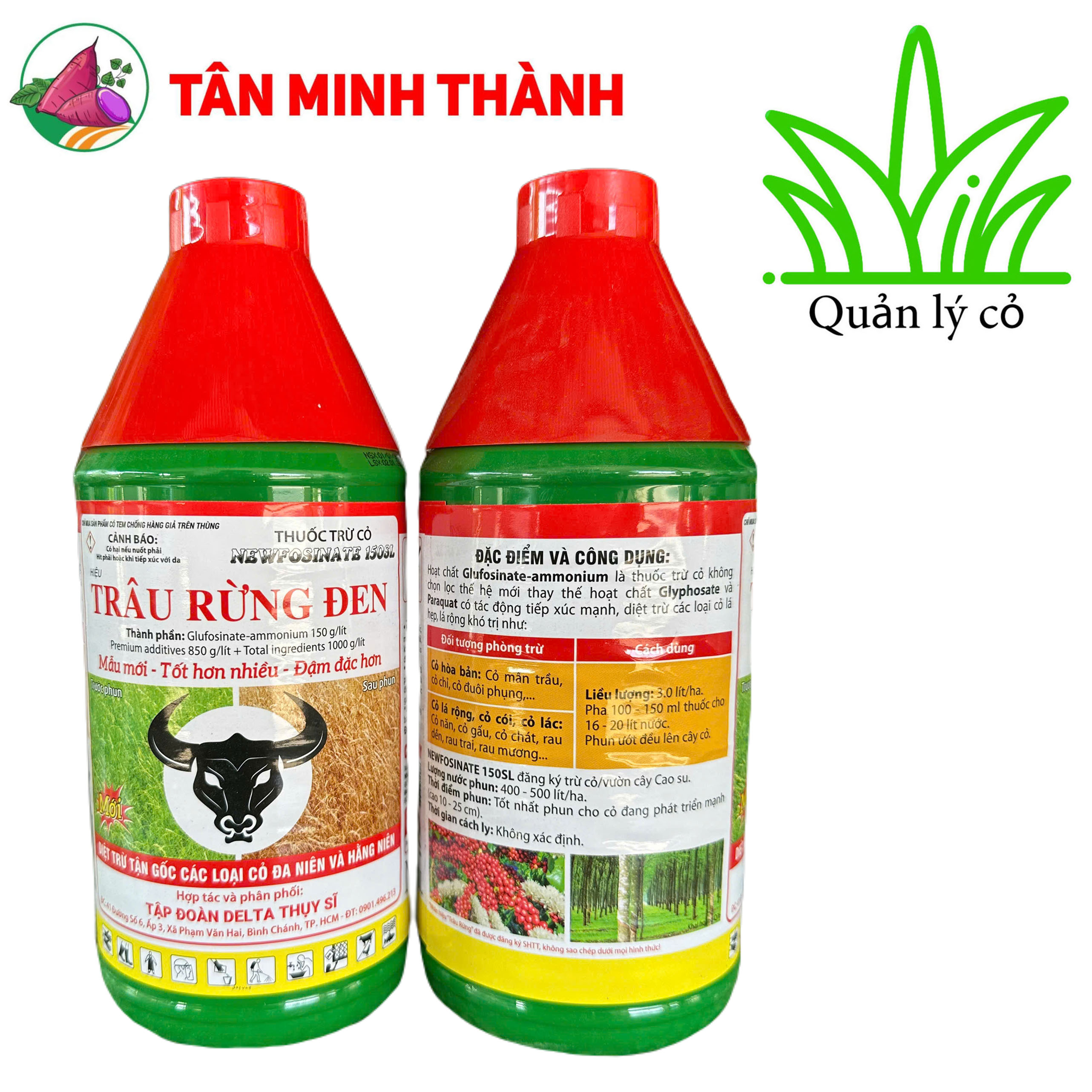 Trâu Rừng Đen Newfosinate 150SL - Thuốc trừ cỏ cháy lưu dẫn