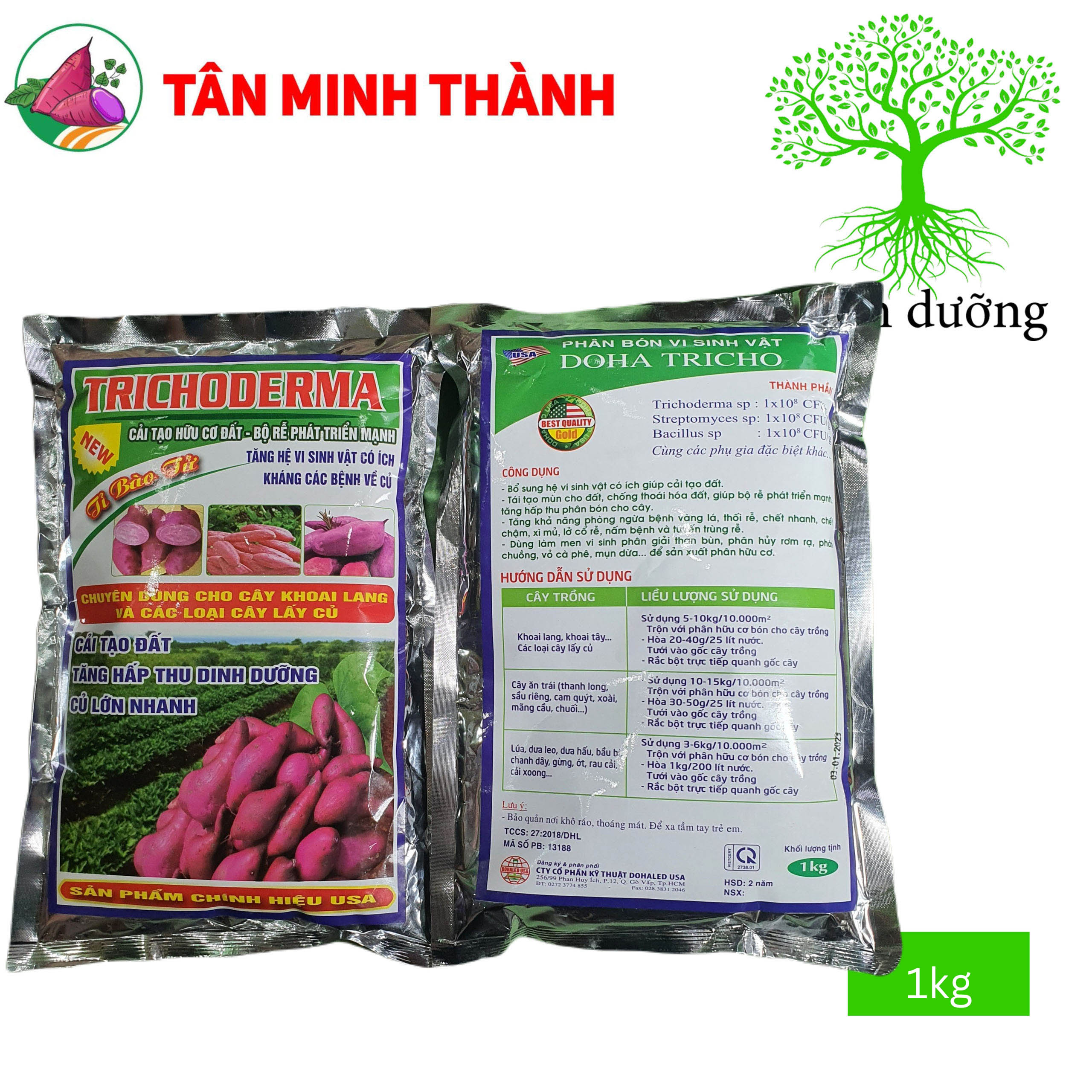 Trichoderma DHL - Thuốc cải tạo đất, phát triển rễ,  giải độc hữu cơ, tăng hệ vi sinh đất, đối kháng nấm khuẩn hại