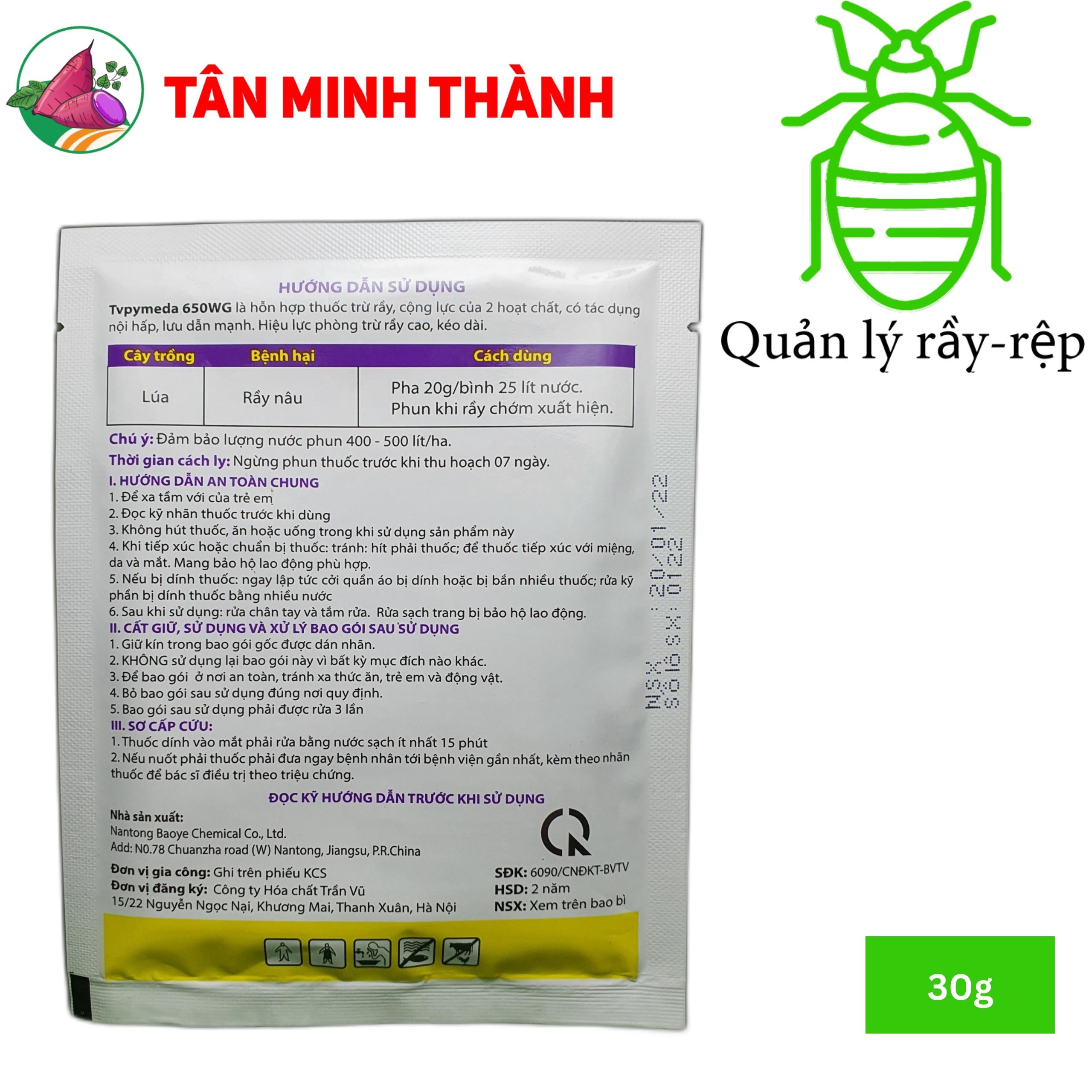 Tv Pymeda 650WG - Thuốc đặc trị rầy nâu, rầy lưng trắng, rầy xanh, bọ trĩ, rầy rệp, bù lạch