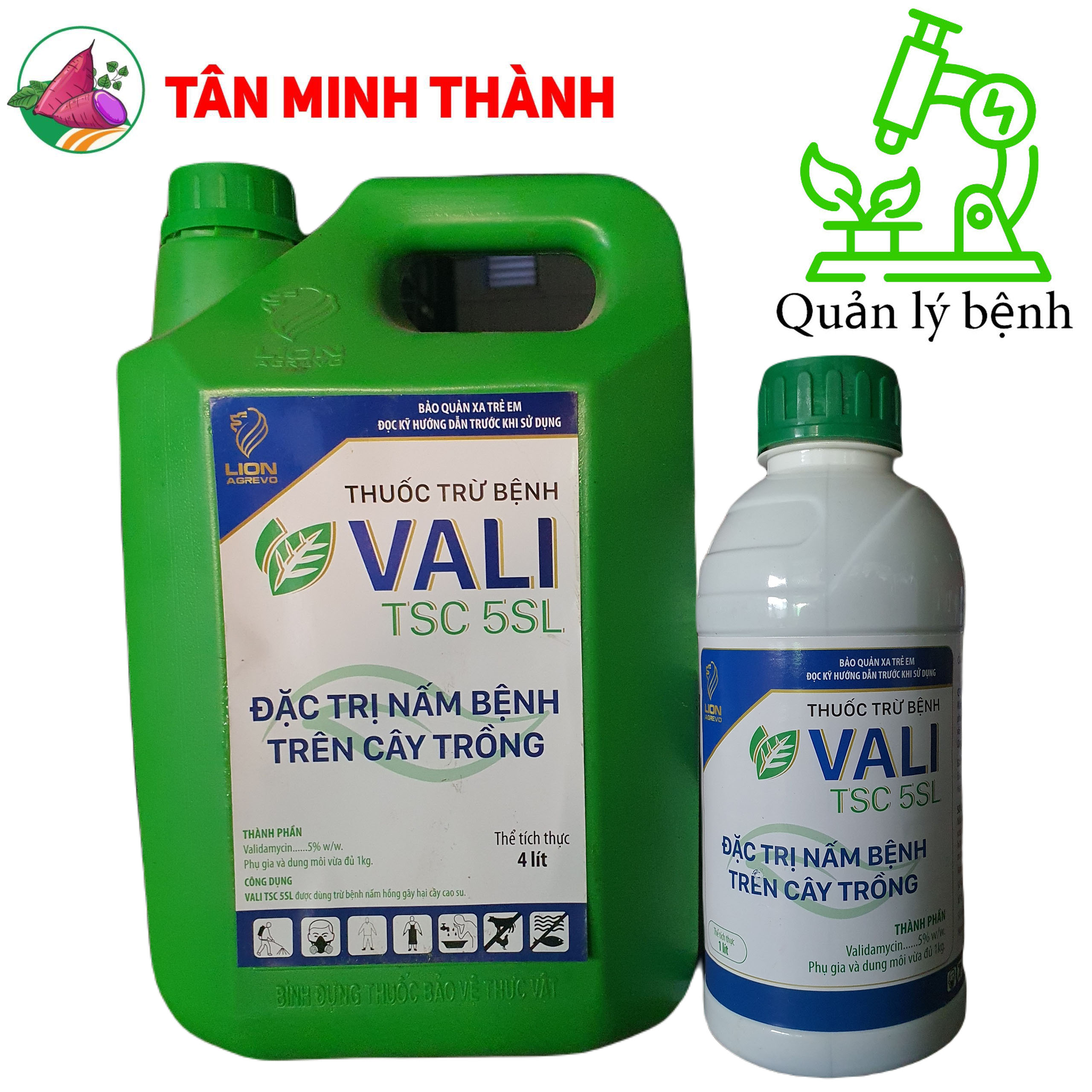 Vali 5SL TSC Lion - Thuốc trừ nấm bệnh nấm hồng, đốm vằn, khô vằn, loét sọc mặt cạo
