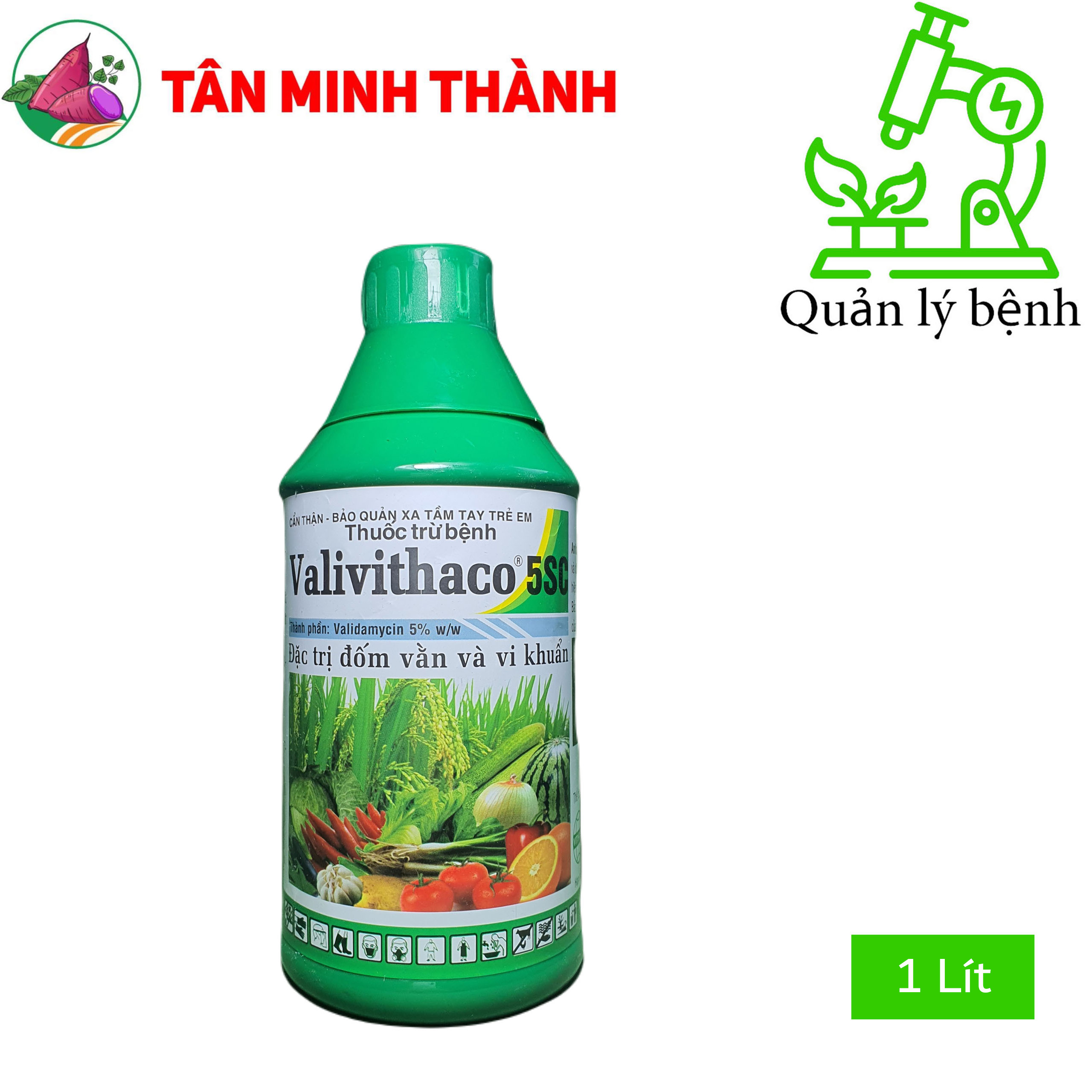 Vali Vithaco 5SC - Thuốc trừ bệnh khô vằn, nấm hồng, héo xanh, lở cổ rễ, thán thư