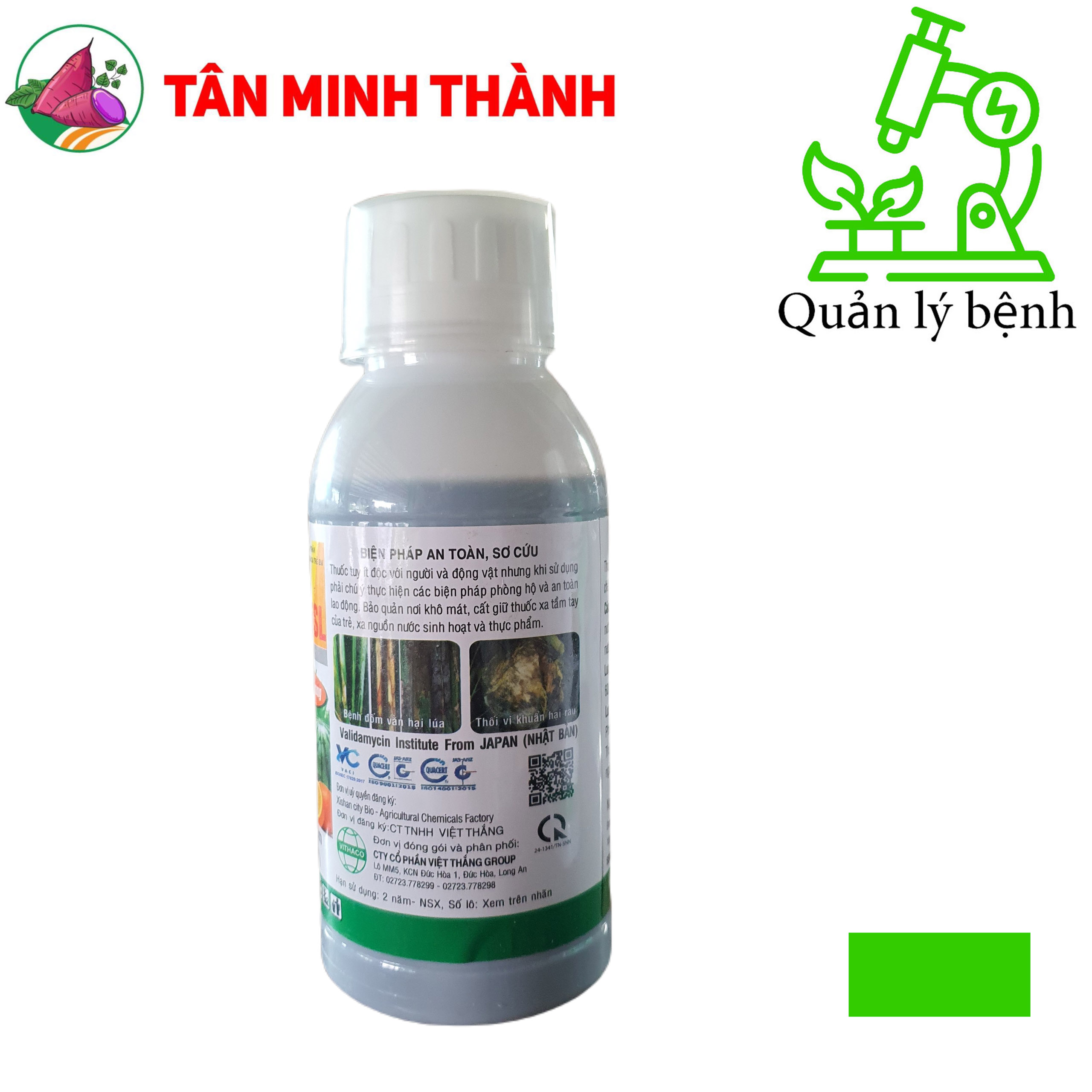 Vali Vithaco 5SL - Thuốc trừ bệnh khô vằn, nấm hồng, héo xanh, lở cổ rễ, thán thư