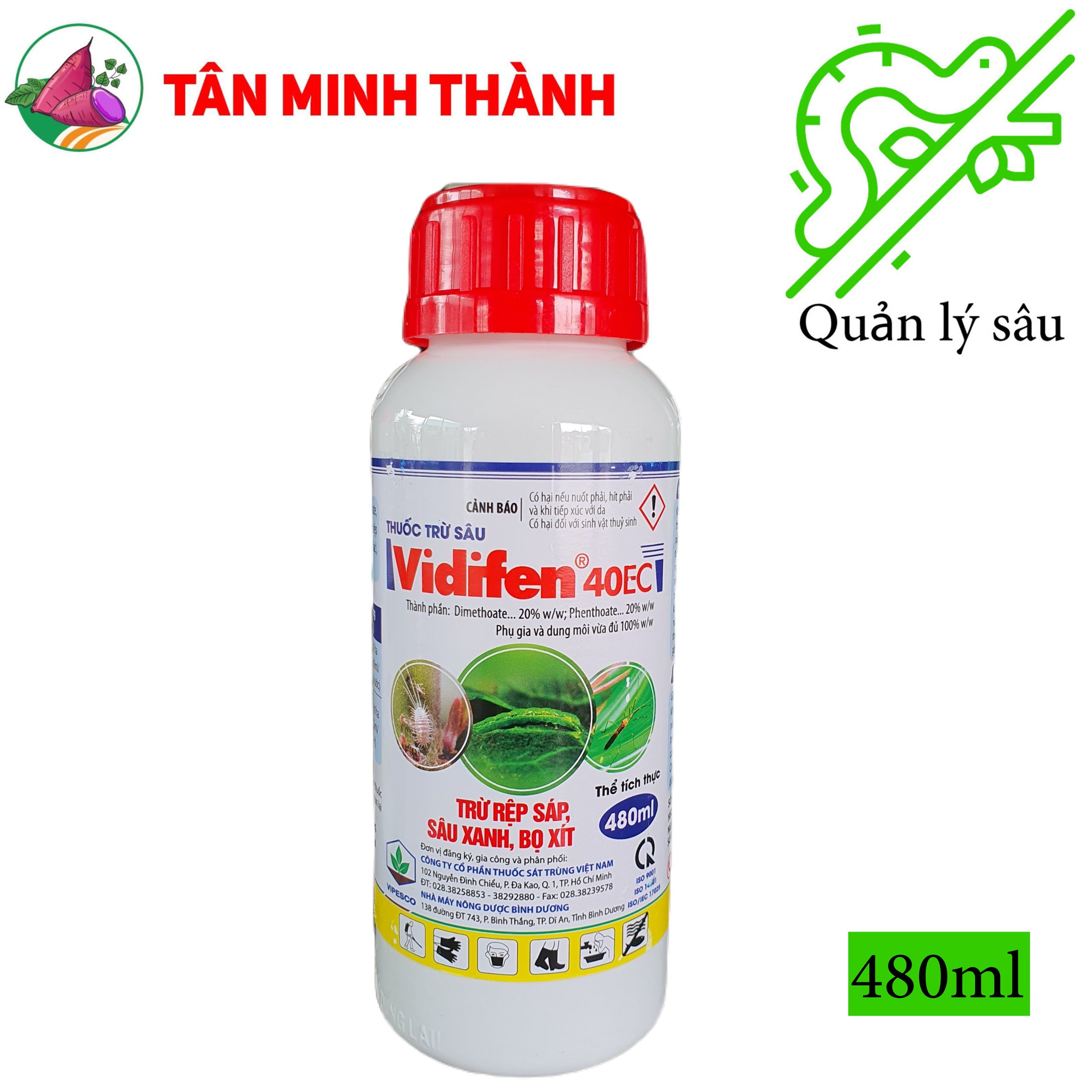 Vidifen 40EC - Thuốc đặc trị rệp sáp, sâu xanh, bọ xít, sâu cuốn lá, bọ hà, sùng khoai lang, bọ nhảy