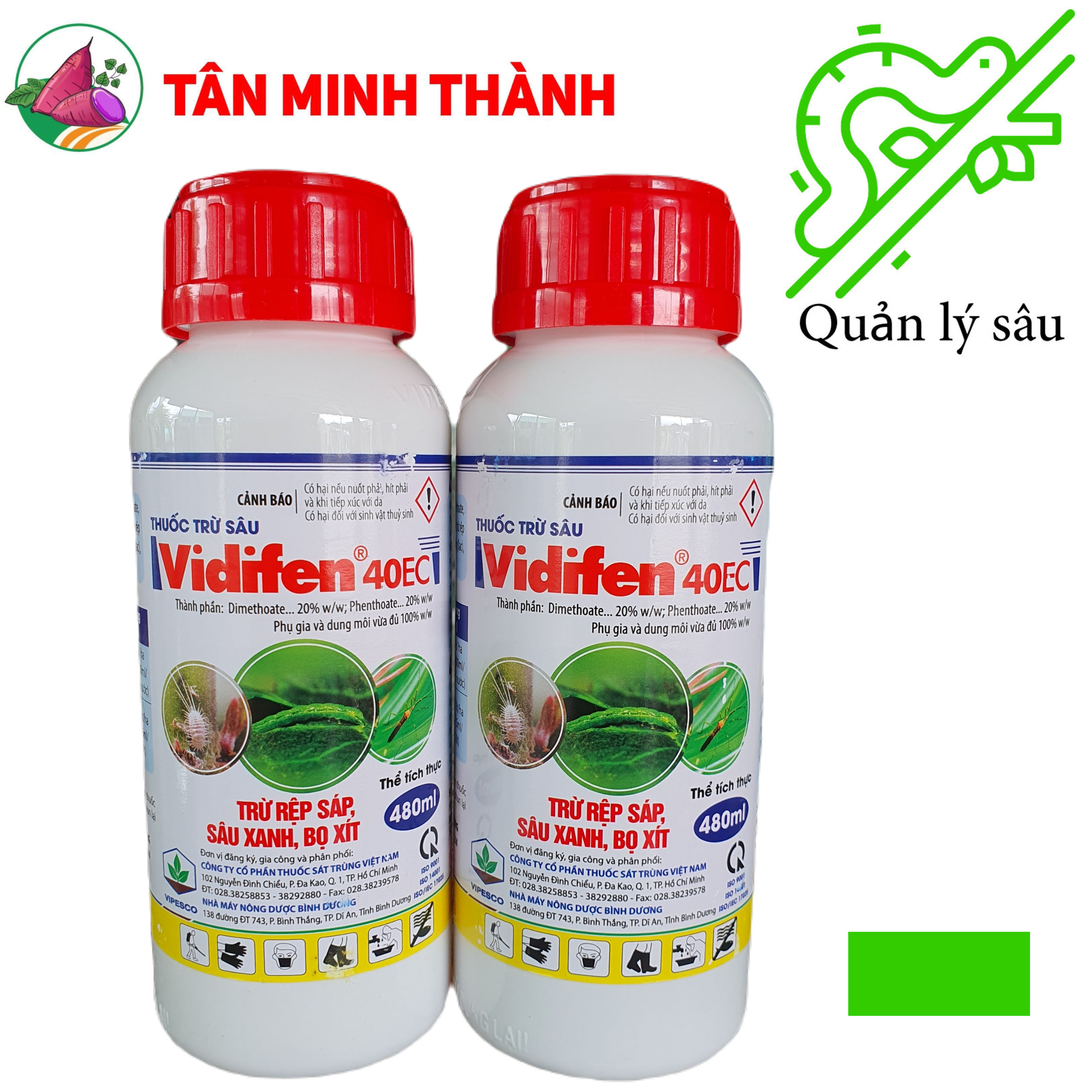 Vidifen 40EC - Thuốc đặc trị rệp sáp, sâu xanh, bọ xít, sâu cuốn lá, bọ hà, sùng khoai lang, bọ nhảy