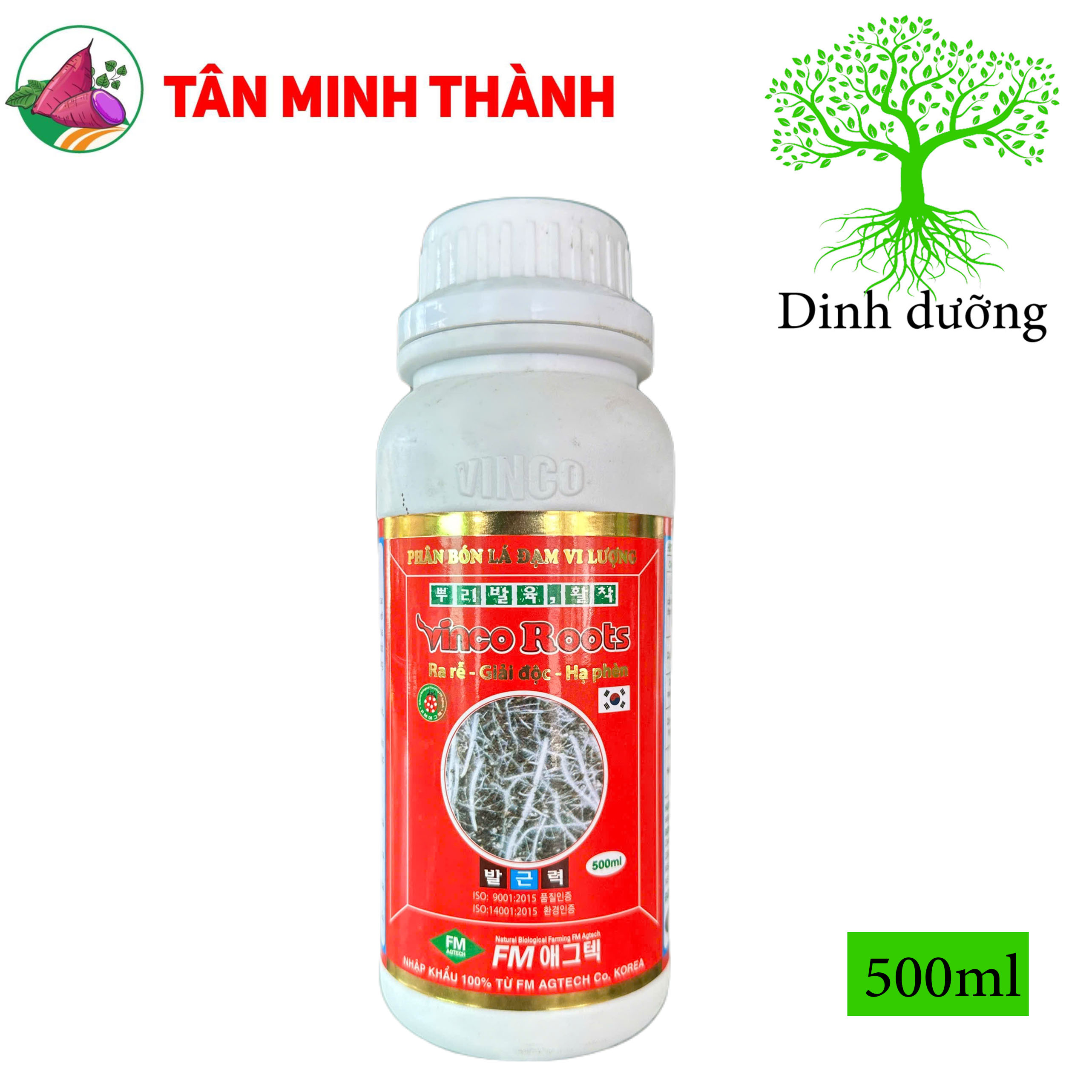 Vino Roots - Thuốc kích thích ra rễ cực mạnh, bổ sung vi sinh vật có lợi, giải độc hữu cơ, cải tạo đất, ngừa bệnh nứt thân xì mủ, héo rủ