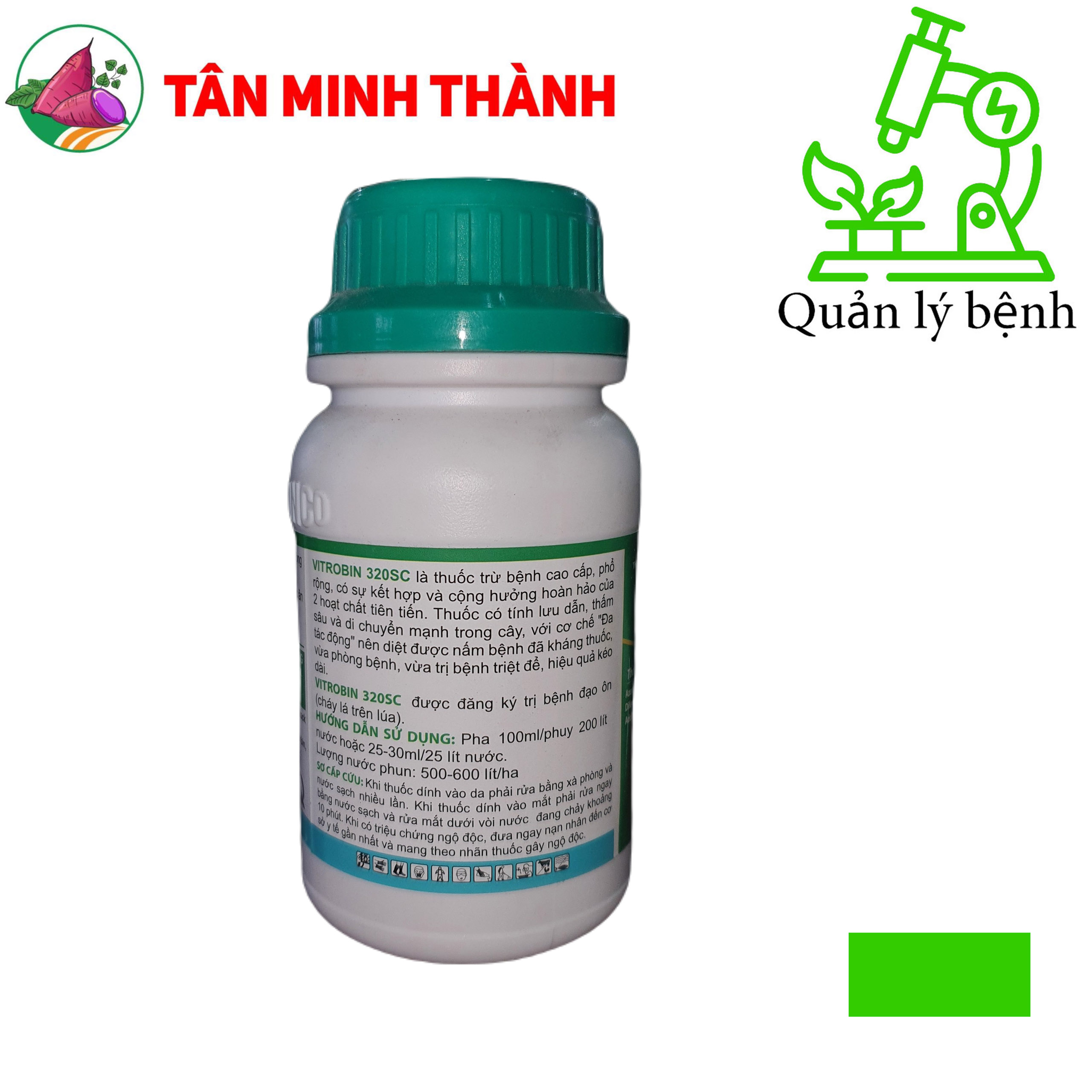 Vitrobin 320SC - Thuốc trừ bệnh đạo ôn, lem lép hạt, thối cổ gié