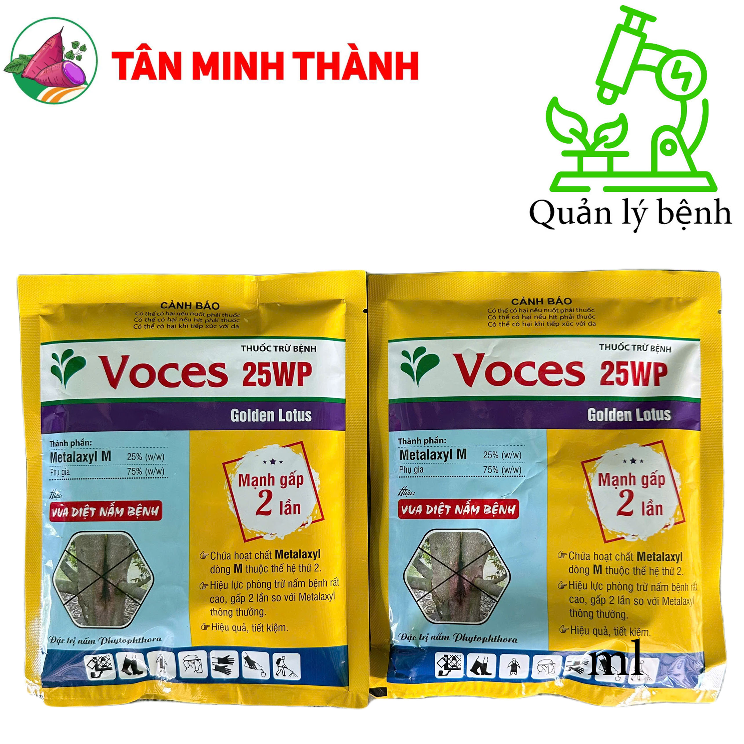 Voces 25WP - Thuốc đặc trị chết cây con, sương mai, ghẻ sẹo, xì mủ, sương mai, chết nhanh, thán thư