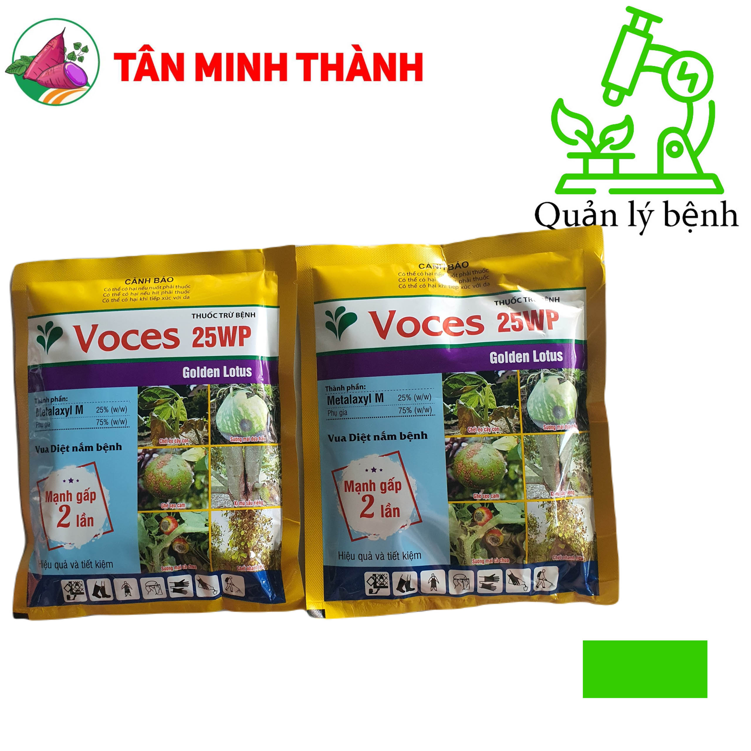 Voces 25WP - Thuốc đặc trị chết cây con, sương mai, ghẻ sẹo, xì mủ, sương mai, chết nhanh, thán thư