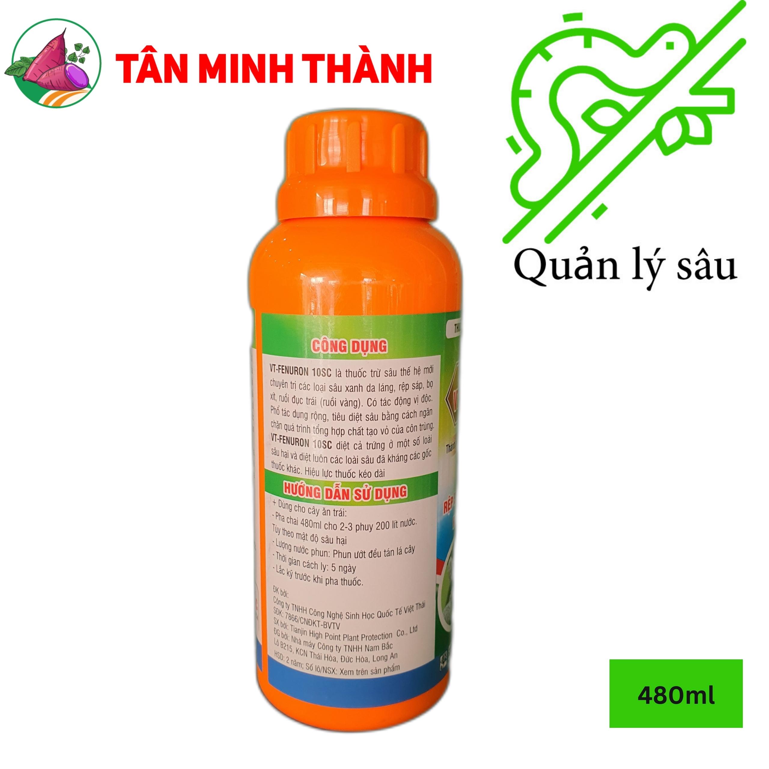 VT Fenuron 10SC - Thuốc đặc trị ruồi vàng, rệp sáp, bọ xít, sâu xanh da láng, ruồi đục trái, ong vàng