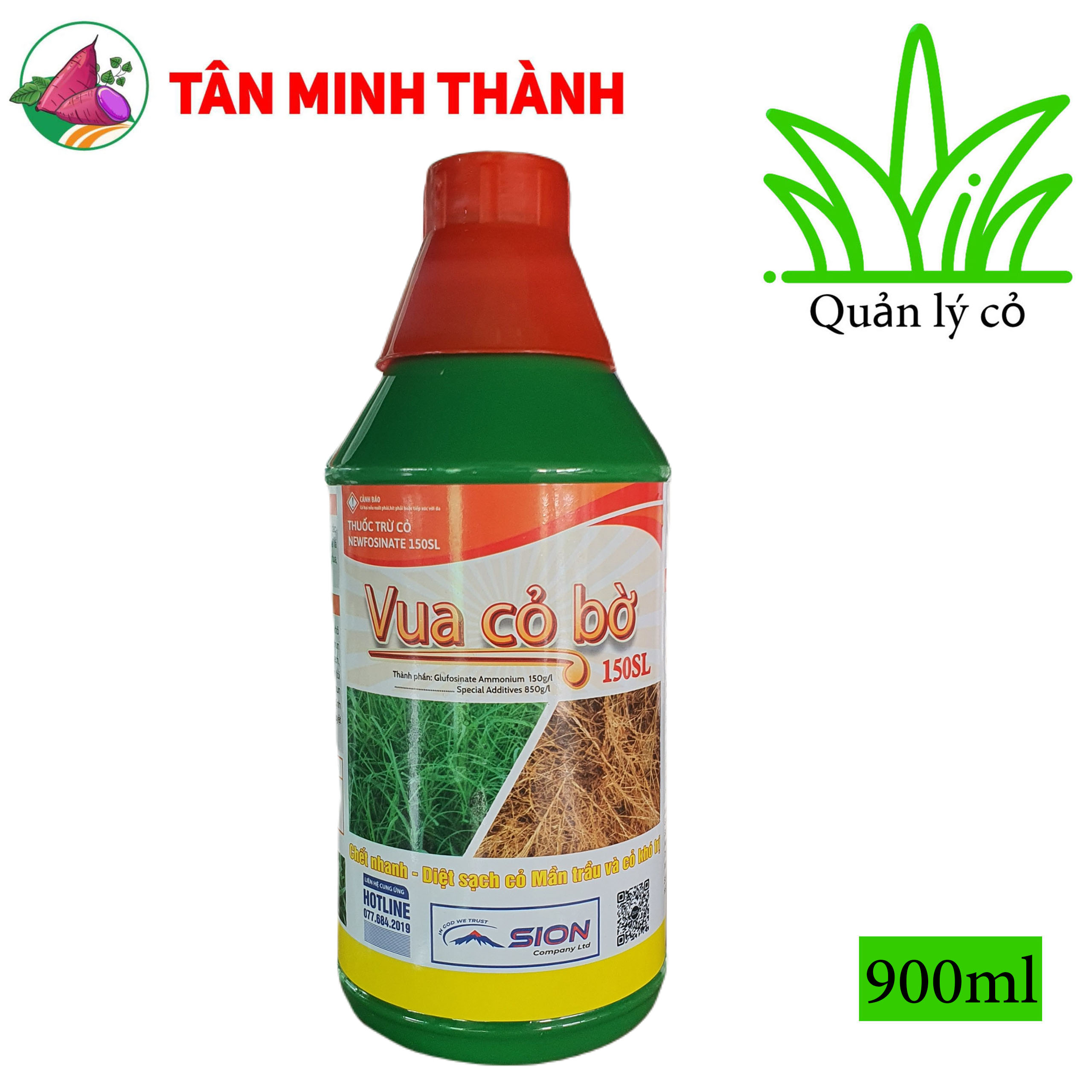Vua Cỏ Bờ Newfosinate 150SL - Thuốc cỏ lưu dẫn, chết cỏ nhanh, diệt cỏ màn trầu, cỏ ống, cỏ tranh, cỏ lồng vực, cỏ long gà, cỏ cháy nhanh