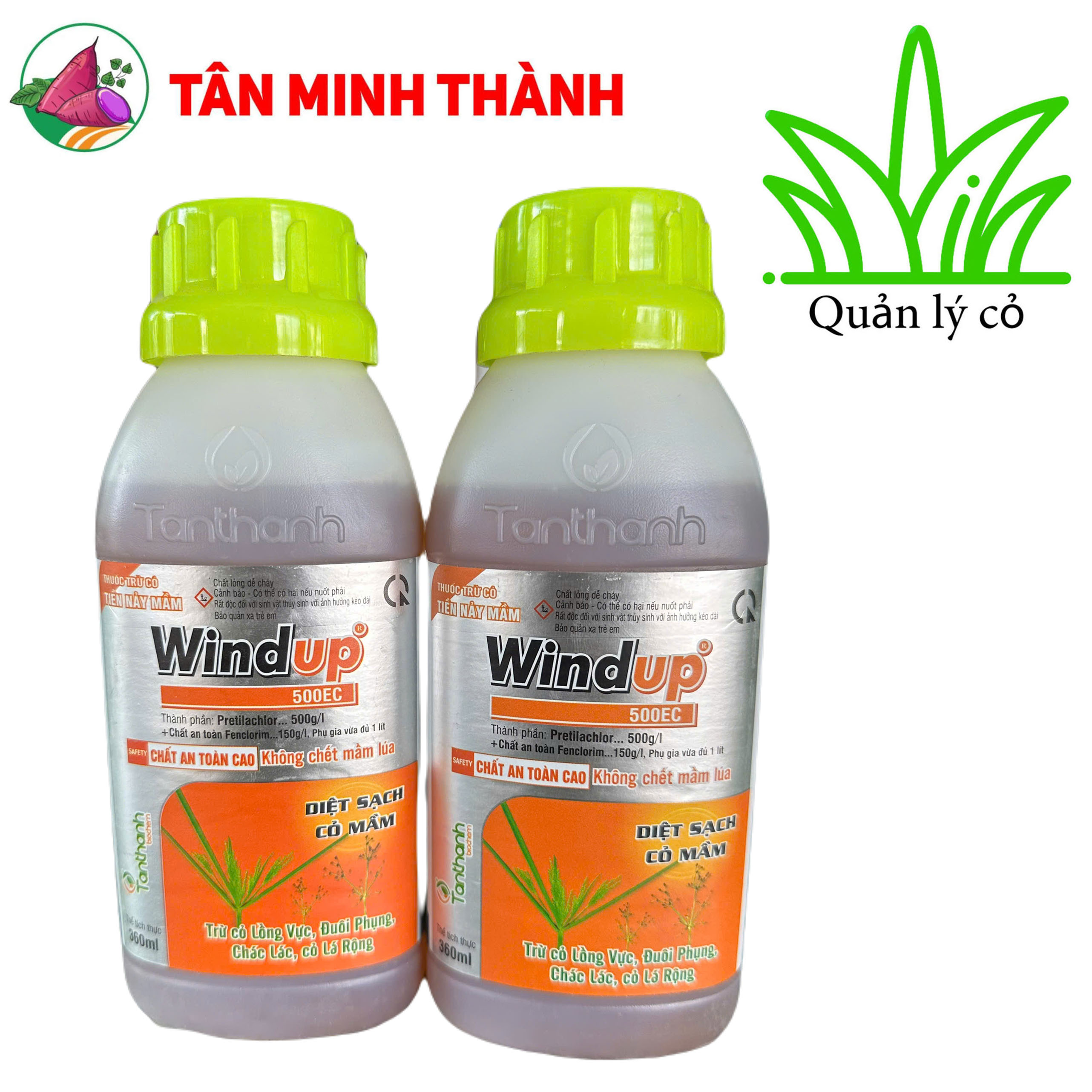WindUp 500EC - Tân Thành - Thuốc trừ cỏ diệt mầm, diệt lúa lộn, cỏ chác lác, cỏ lá rộng, cỏ đuôi phụng