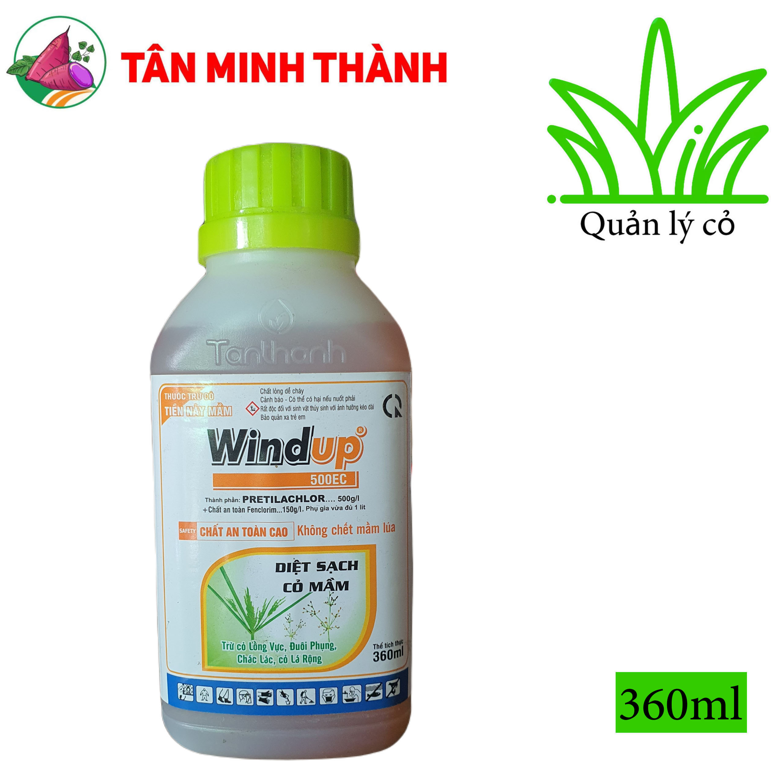 WindUp 500EC - Tân Thành - Thuốc trừ cỏ diệt mầm, diệt lúa lộn, cỏ chác lác, cỏ lá rộng, cỏ đuôi phụng