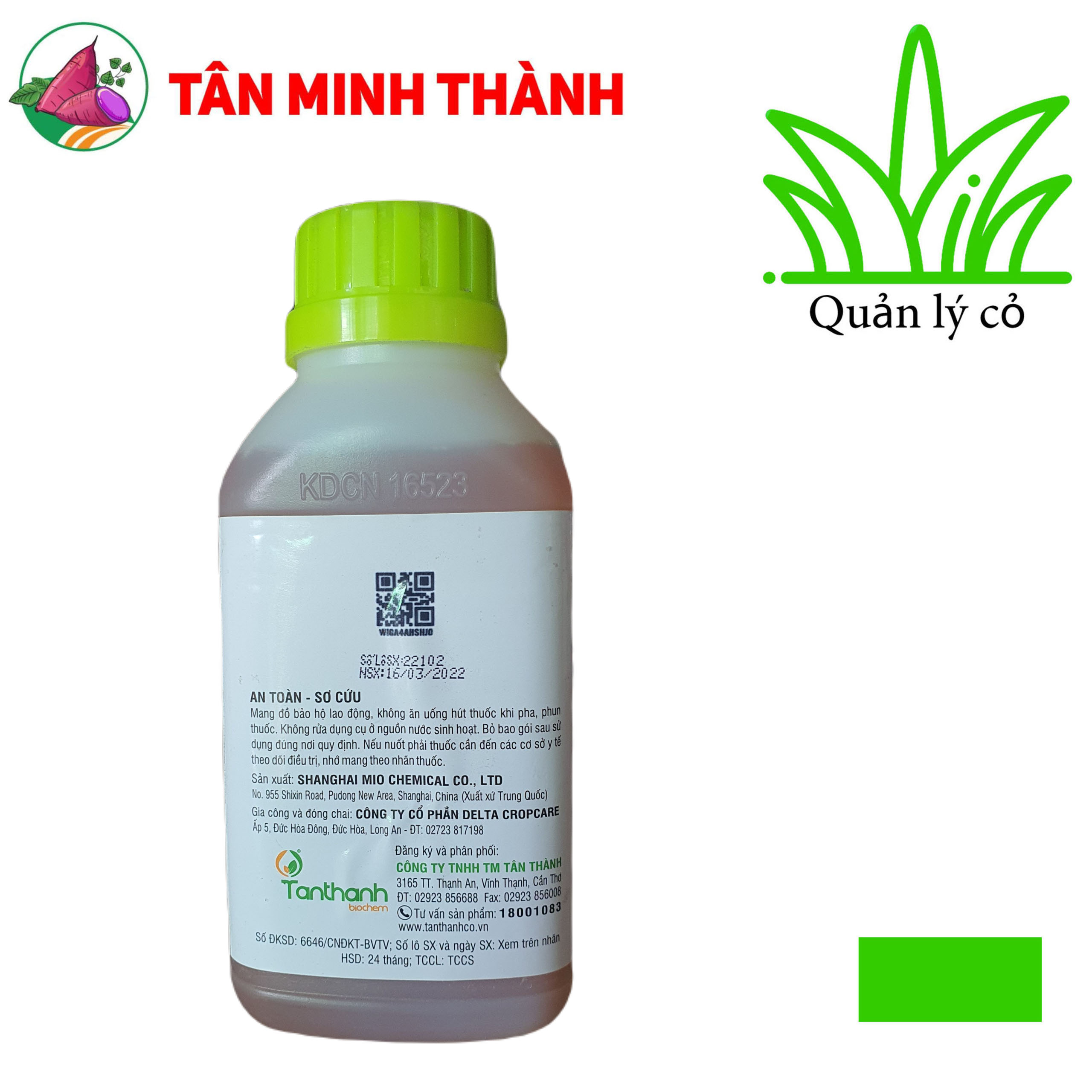 WindUp 500EC - Tân Thành - Thuốc trừ cỏ diệt mầm, diệt lúa lộn, cỏ chác lác, cỏ lá rộng, cỏ đuôi phụng