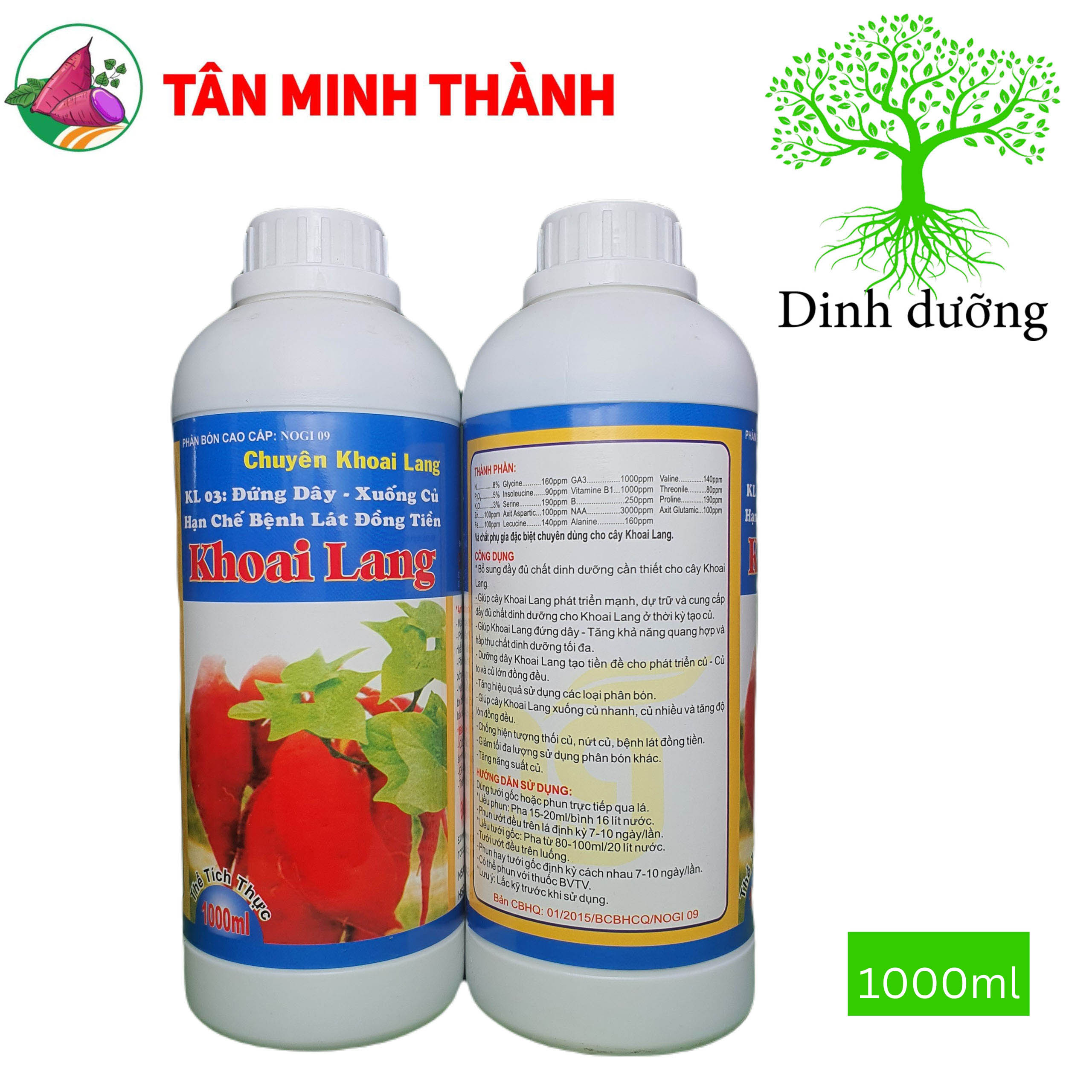 Xuống Củ Khoai Lang KL03 - Thuốc đứng dây, tạo củ đồng loạt, hình thành rễ củ, hạn chế lát đồng tiền