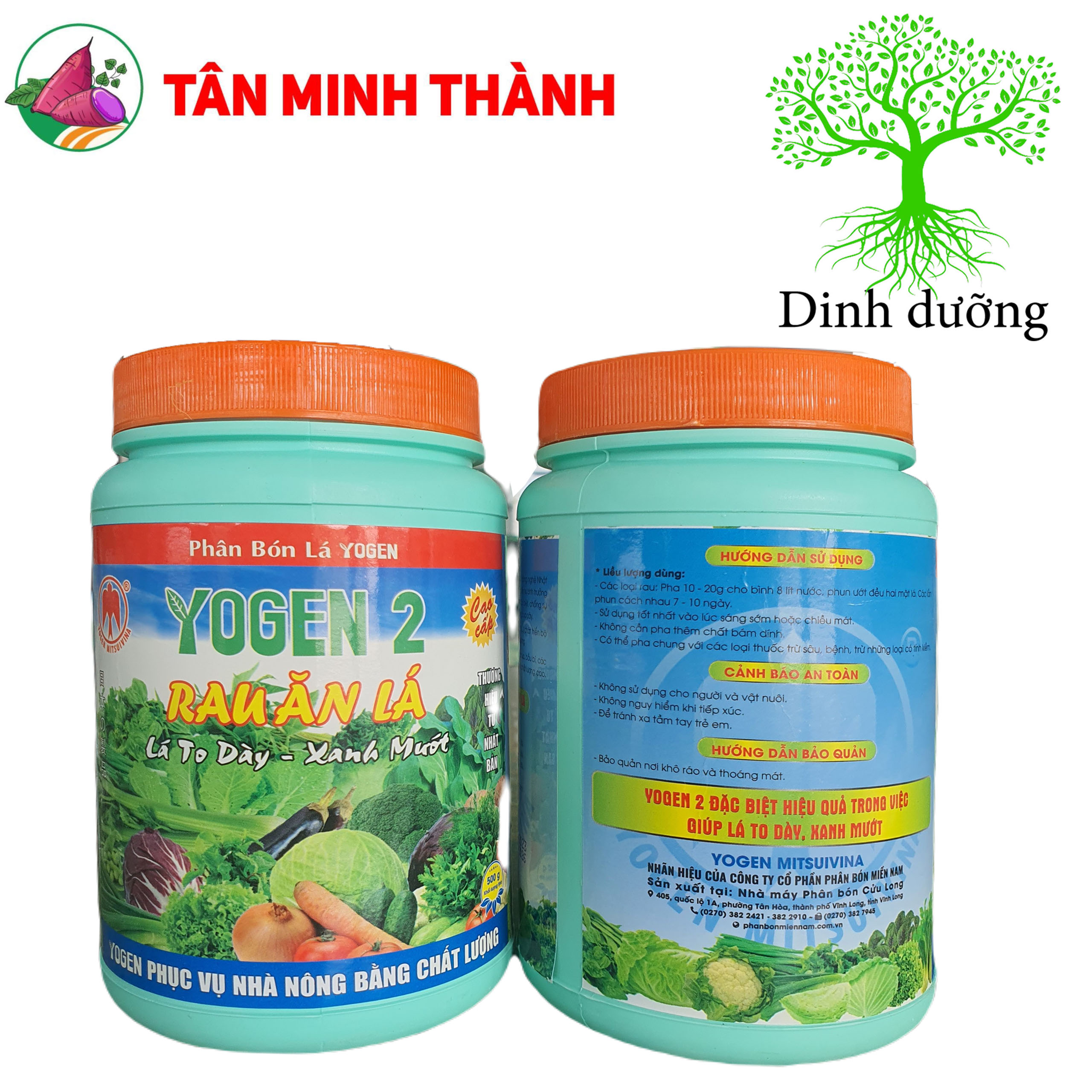 Yogen 2 Rau Ăn Lá - Thuốc kích thích sinh trưởng, to lá, dày lá, to củ