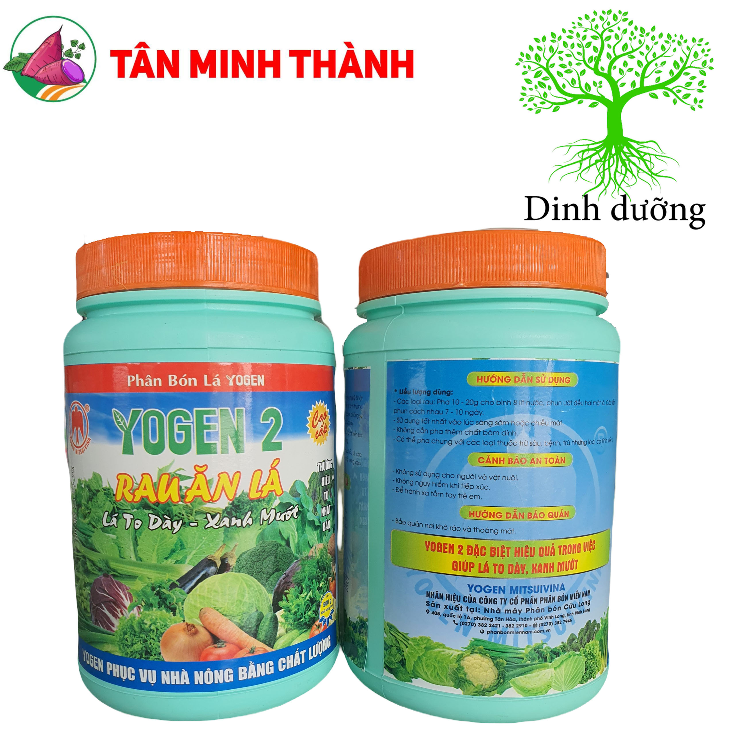 Yogen 2 Rau Ăn Lá - Thuốc kích thích sinh trưởng, to lá, dày lá, to củ