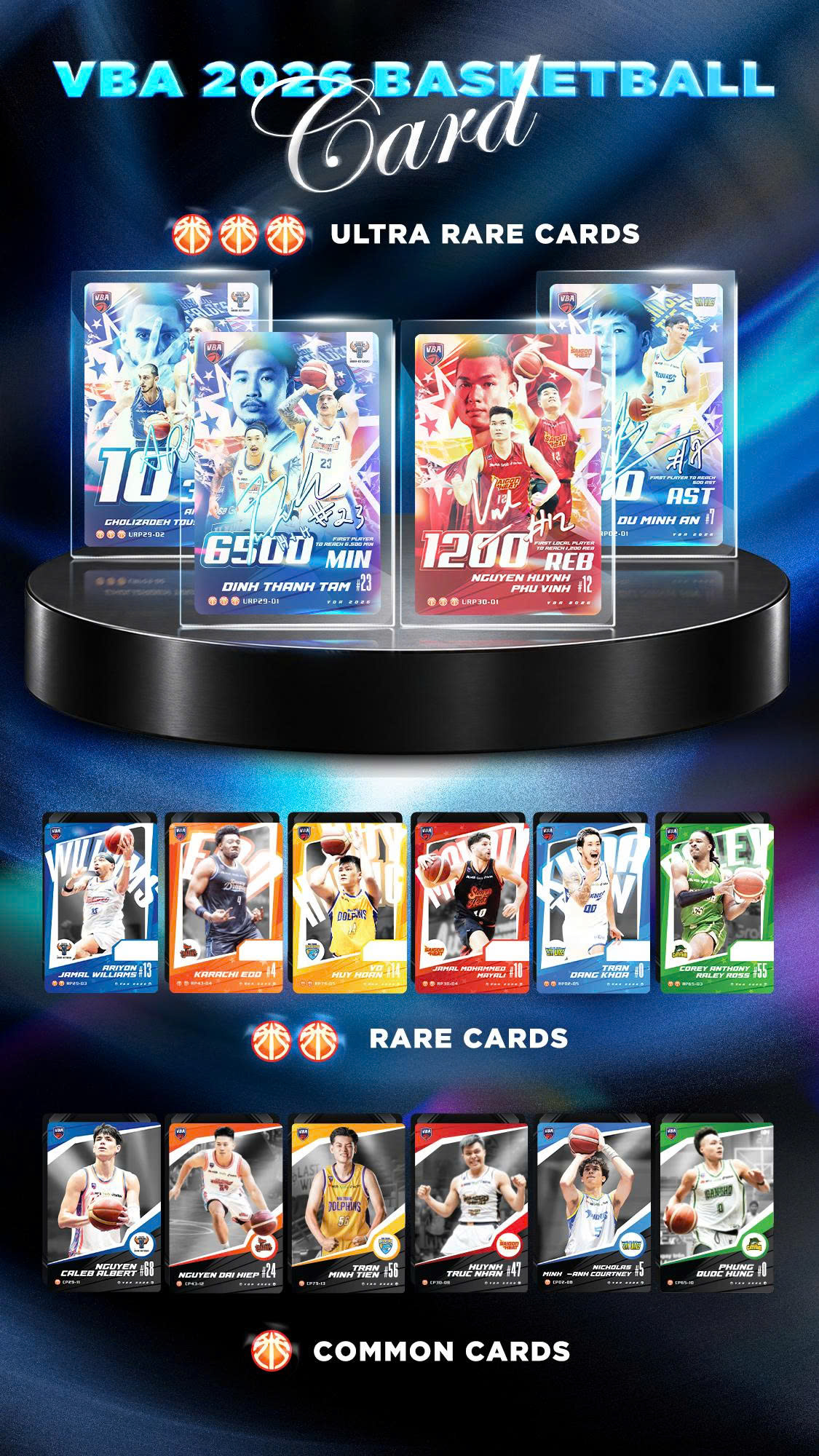 Bộ 10 thẻ Cầu thủ - VBA Fantasy Card Pack 10 2026
