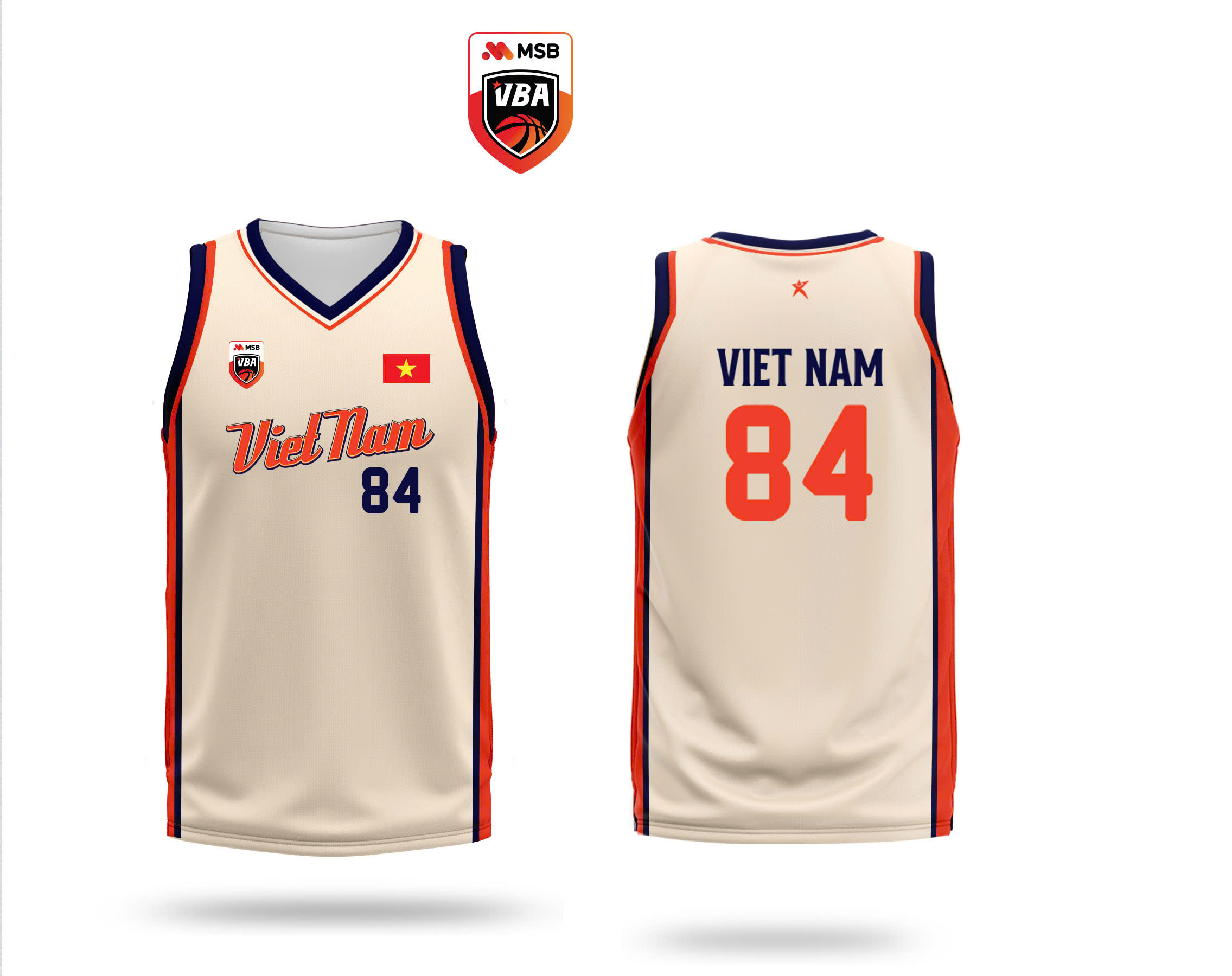 Áo jersey 84 Việt Nam VBA X - Phiên bản cổ tim