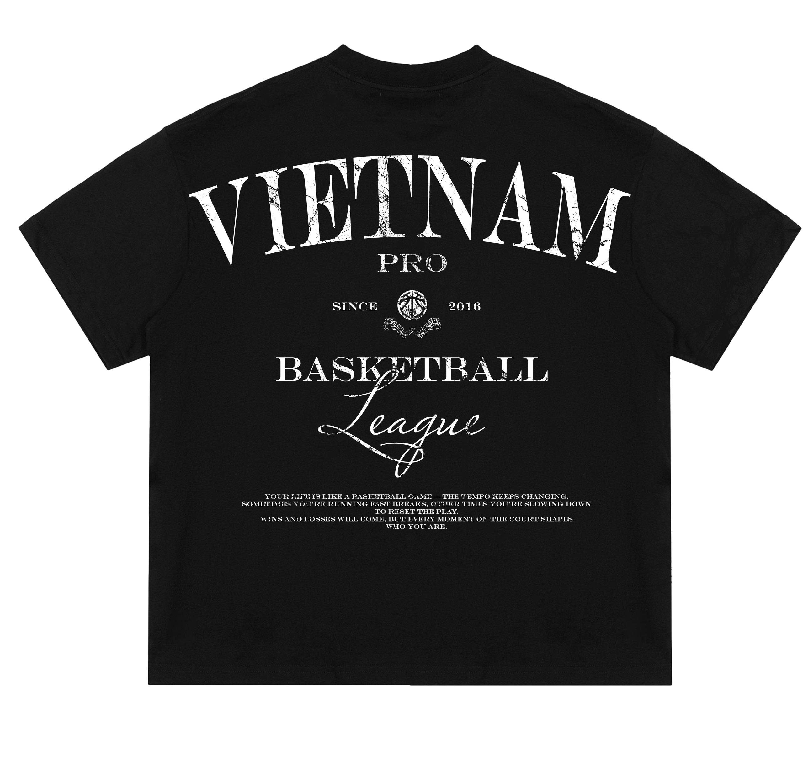 Áo thun Vietnam Pro Basketball League Typo 2026 Đen