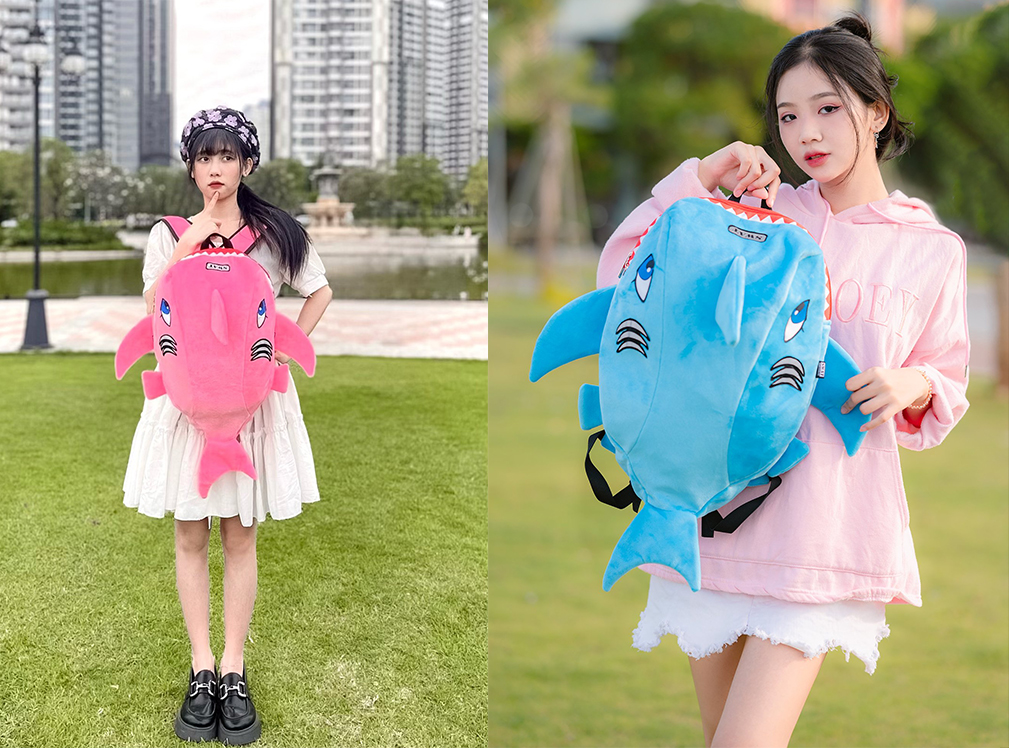 Giới thiệu balo cá mập vải nhung