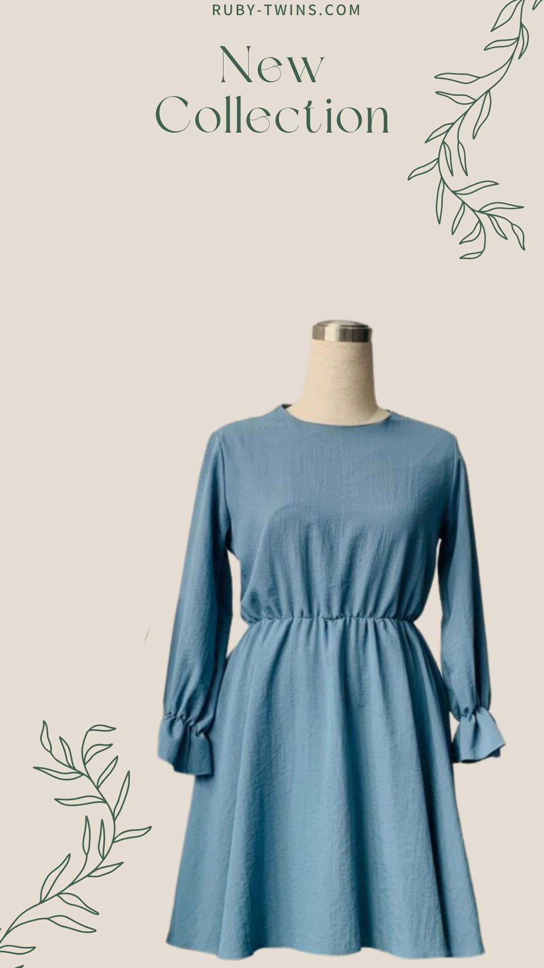 Đầm Váy Bầu Cotton Form Suông Cổ Tròn Tay Bèo Bv970 - Nana House