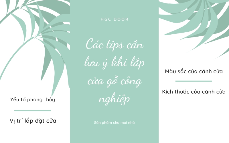 Các điều cần lưu ý khi lắp đặt cửa gỗ công nghiệp