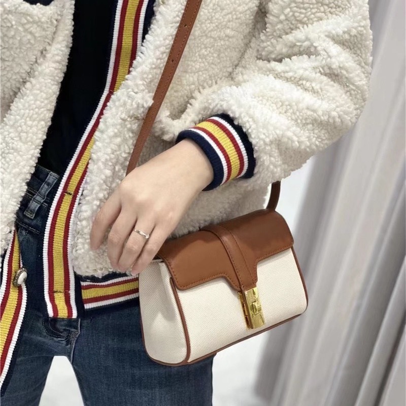 Túi Đeo Chéo Celine Mini Soft Vải Canvas 19cm
