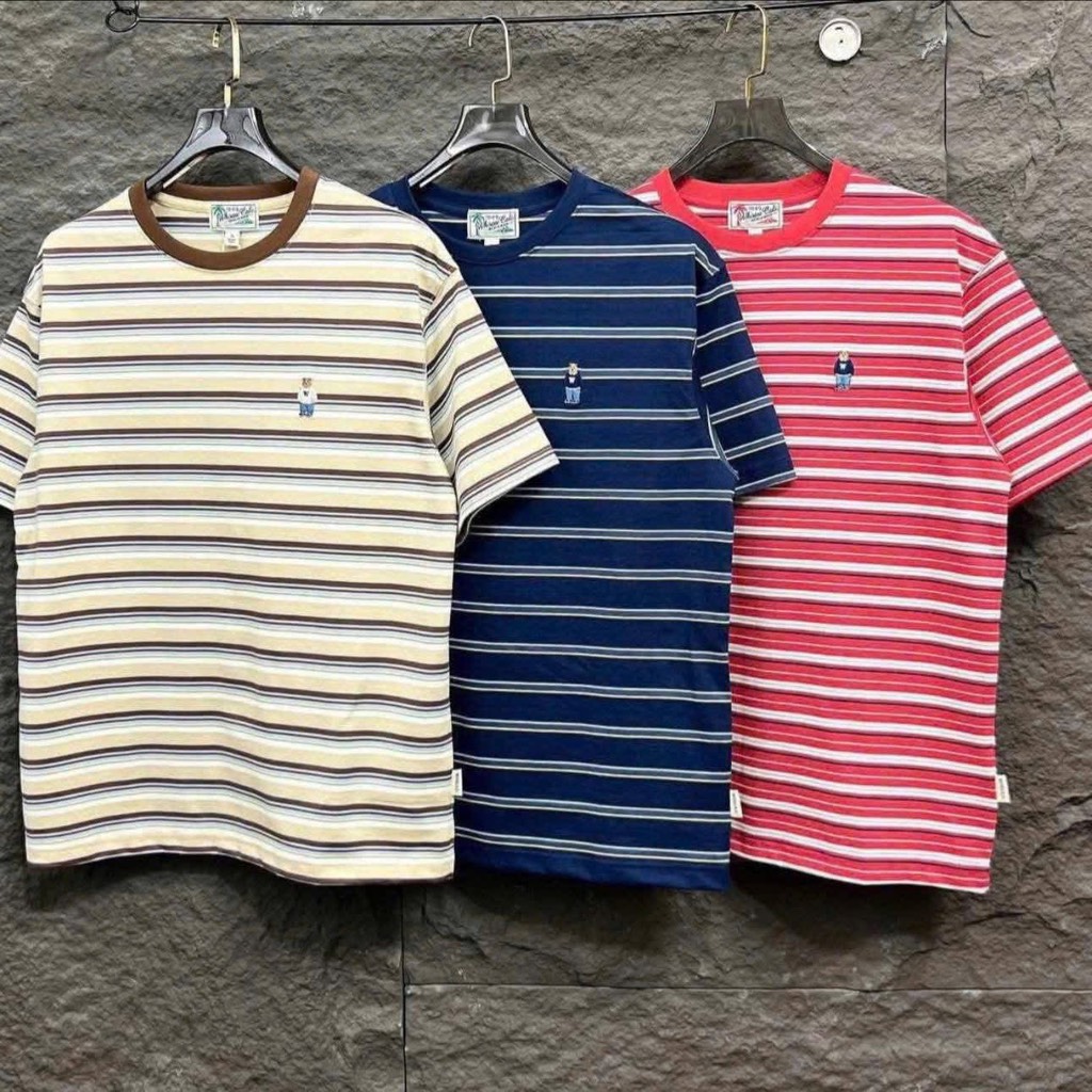 Áo Phông Whoau kẻ Unisex