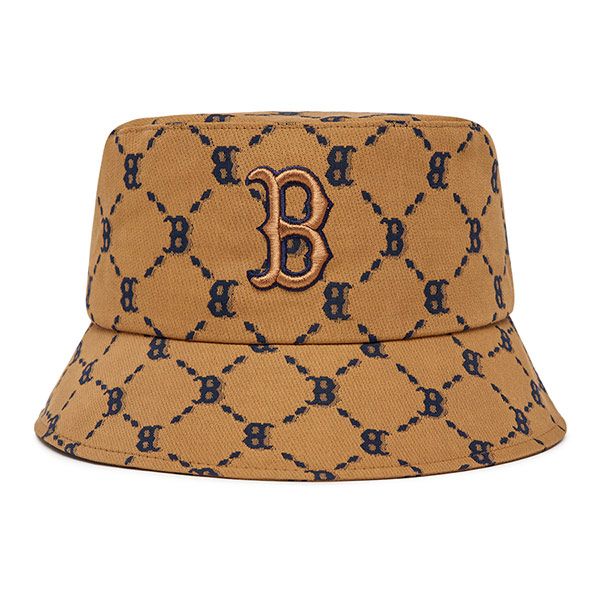 Mũ MLB Monogram Logo Chữ B 3AHTM032N-43BGD Màu Nâu | Authenticshop