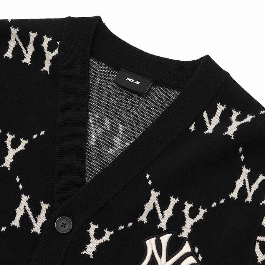 MLB  Áo khoác cardigan phom suông Monogram