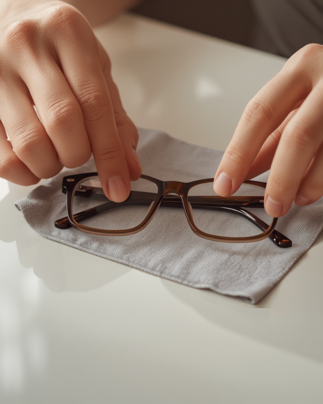 Tháo tròng kính ra khỏi gọng acetate trước khi chỉnh