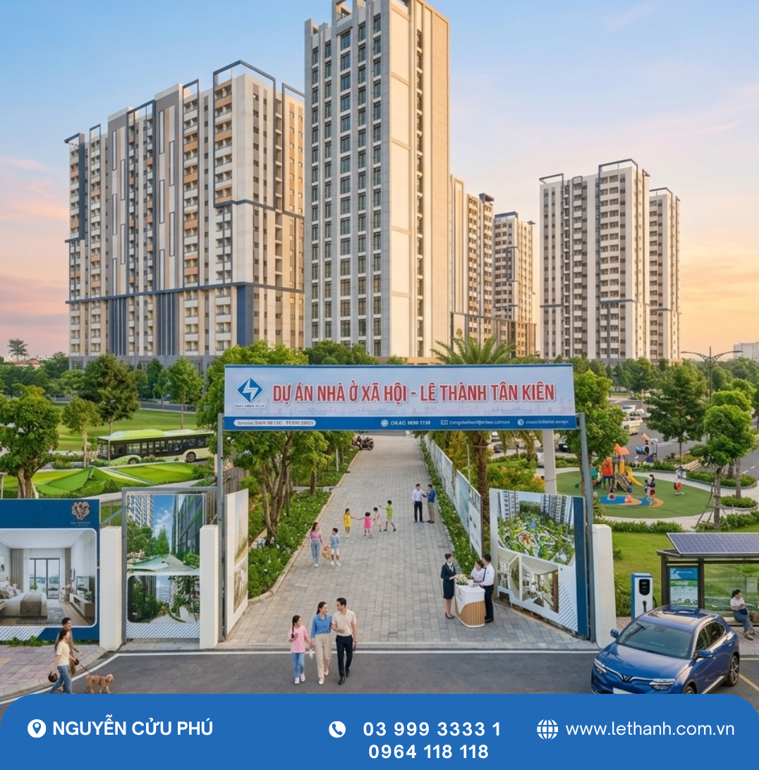THÔNG BÁO Về việc công bố thông tin dự án và tiếp nhận hồ sơ đăng ký cho thuê  Nhà ở xã hội LÊ THÀNH TÂN KIÊN.