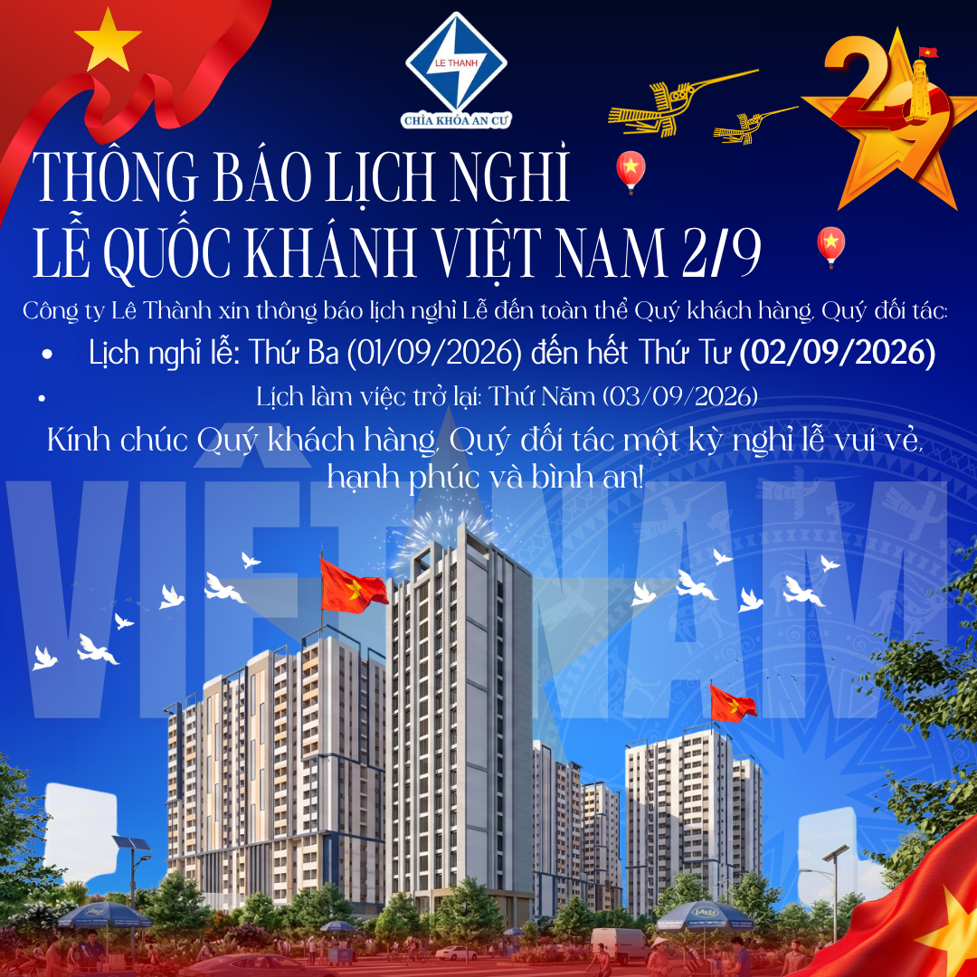 THÔNG BÁO - LỊCH NGHỈ LỄ QUỐC KHÁNH 02/09/2026