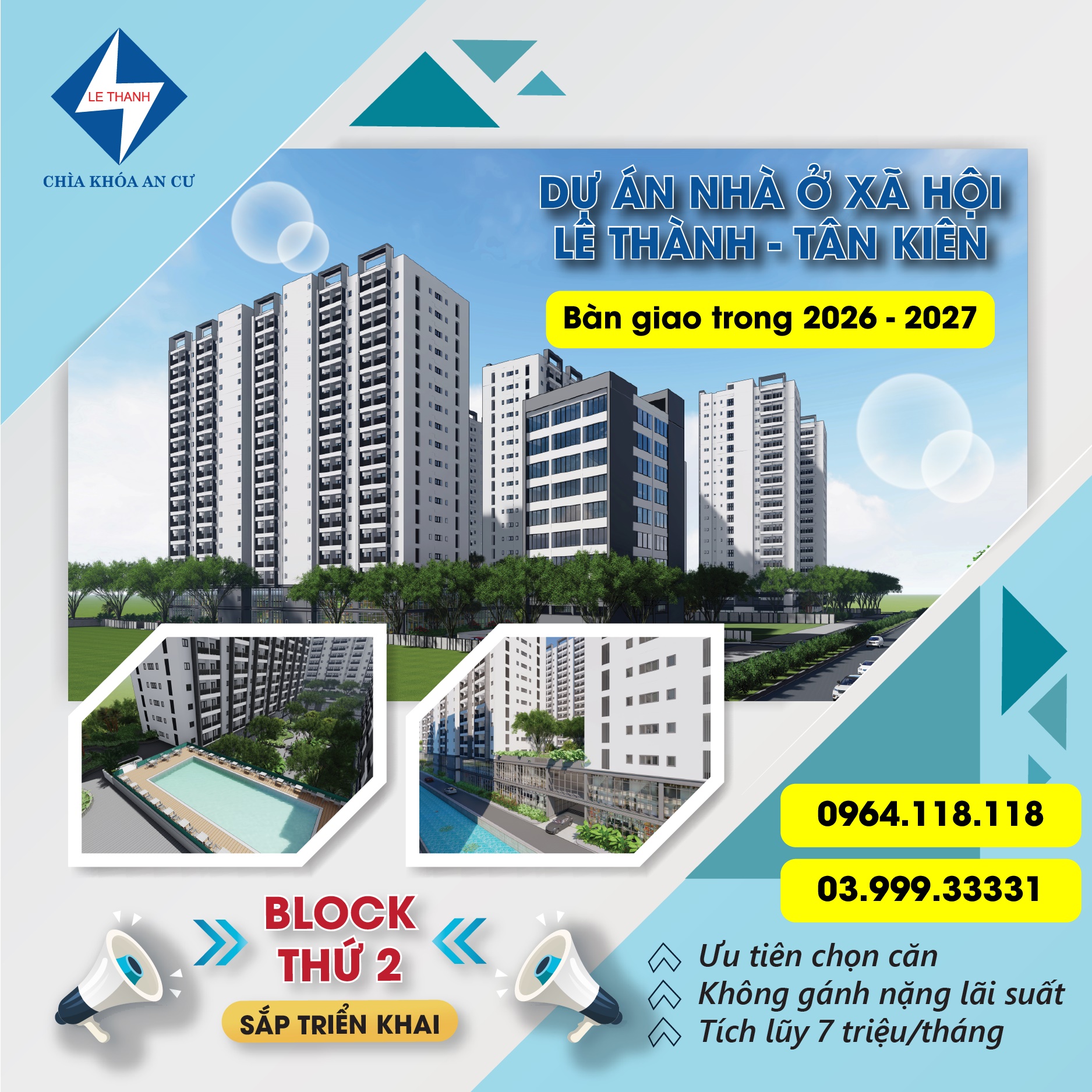 SẮP TRIỂN KHAI BLOCK THỨ 2 - DỰ ÁN LÊ THÀNH TÂN KIÊN