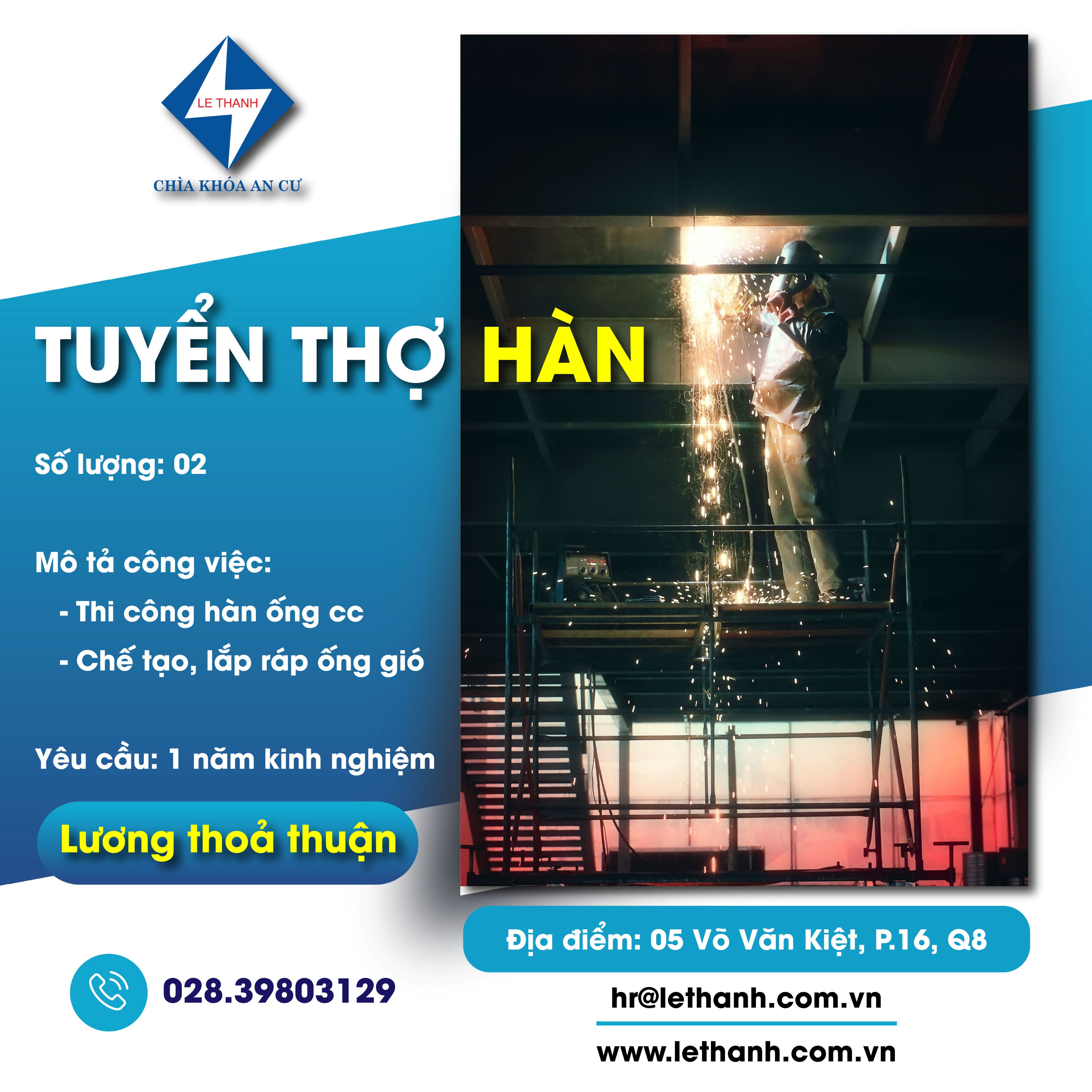 TUYỂN DỤNG THỢ HÀN