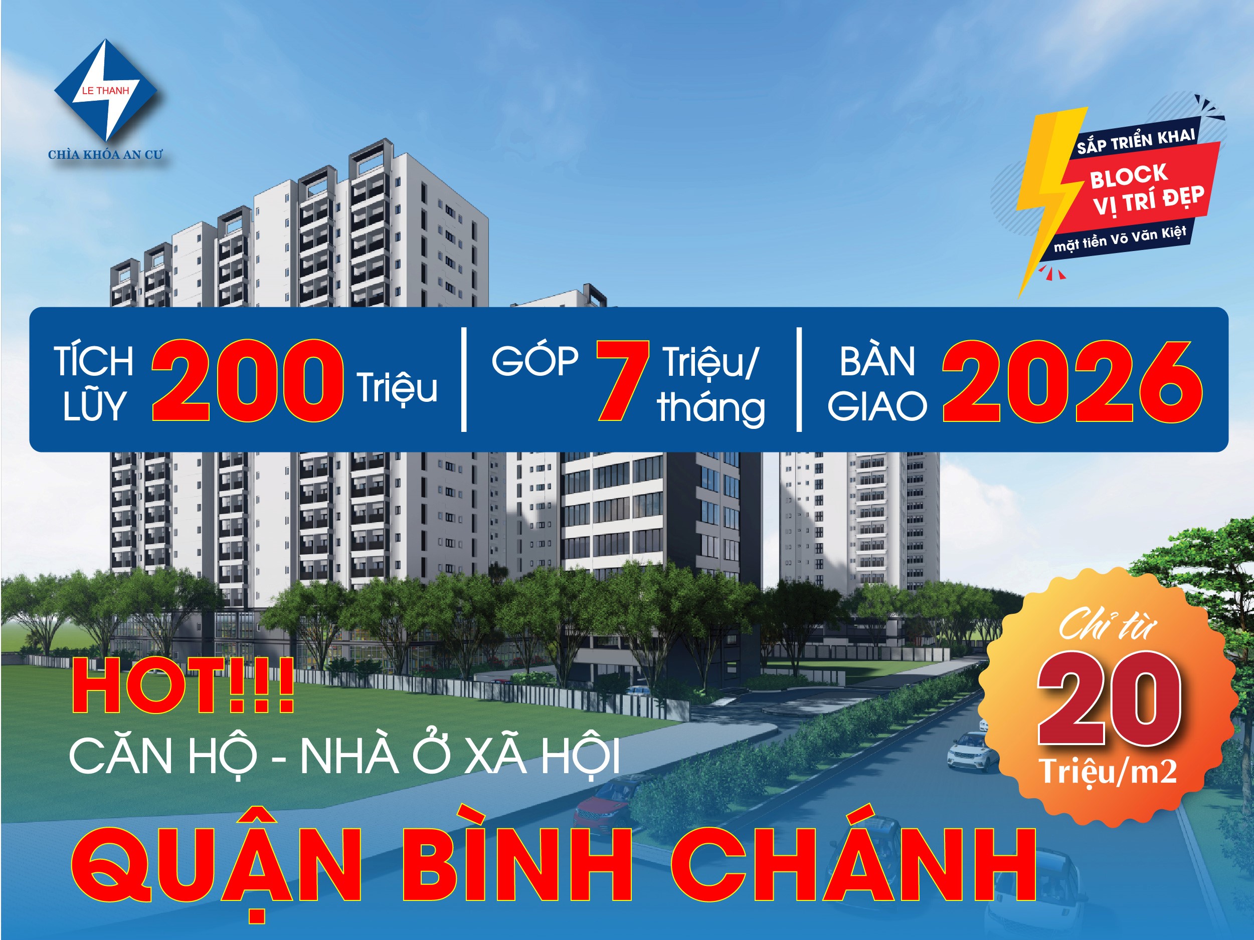 DỰ ÁN NHÀ Ở XÃ HỘI SẮP TRIỂN KHAI TẠI BÌNH CHÁNH - TPHCM