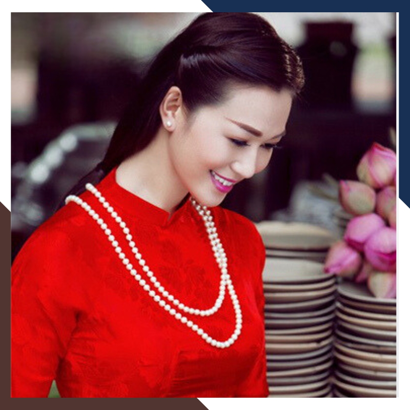 Bí quyết chọn vòng cổ ngọc trai phù hợp với từng kiểu áo dài