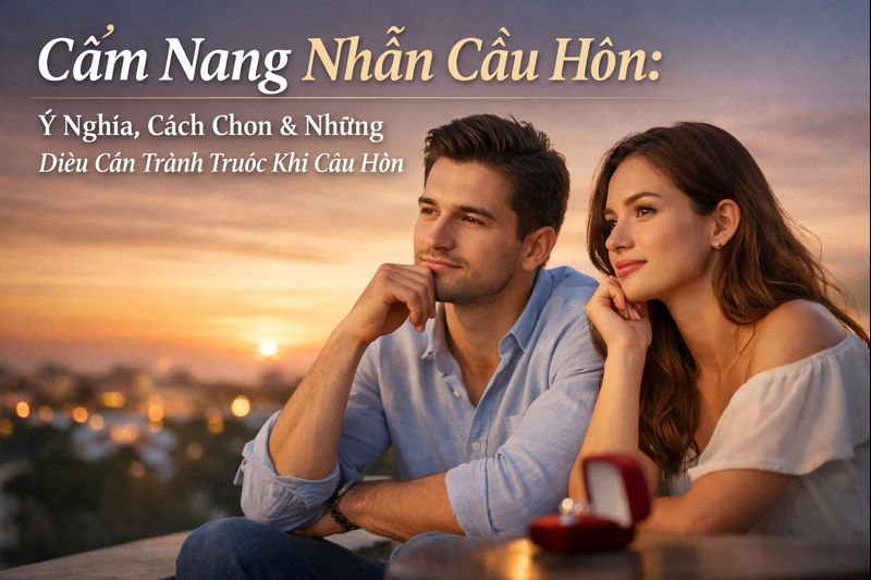 Cẩm Nang Nhẫn Cầu Hôn: Ý Nghĩa, Cách Chọn & Những Điều Cần Tránh Trước Khi Cầu Hôn (2026)