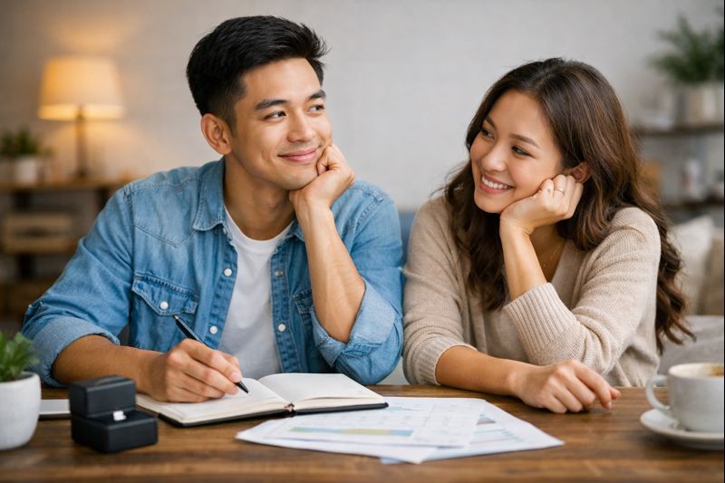 Giá Nhẫn Cầu Hôn Bao Nhiêu Là Hợp Lý? Cách Lập Ngân Sách Phù Hợp Hoàn Cảnh, Không Bị Áp Lực