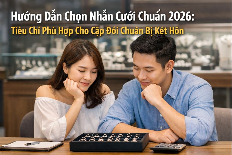 Hướng Dẫn Chọn Nhẫn Cưới Chuẩn 2026: Tiêu Chí Phù Hợp Cho Cặp Đôi Chuẩn Bị Kết Hôn