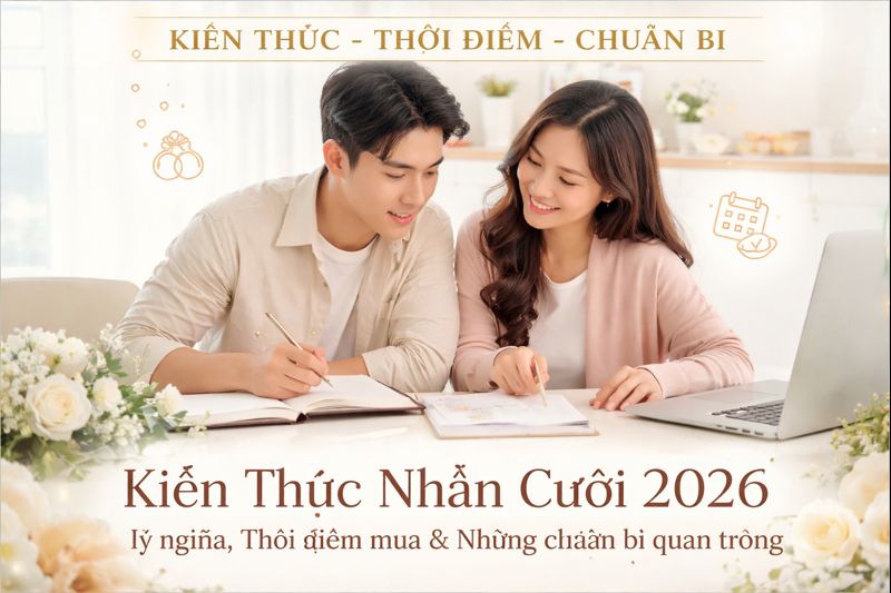 Kiến Thức Nhẫn Cưới 2026: Ý Nghĩa, Thời Điểm Mua & Những Chuẩn Bị Quan Trọng Trước Khi Chọn