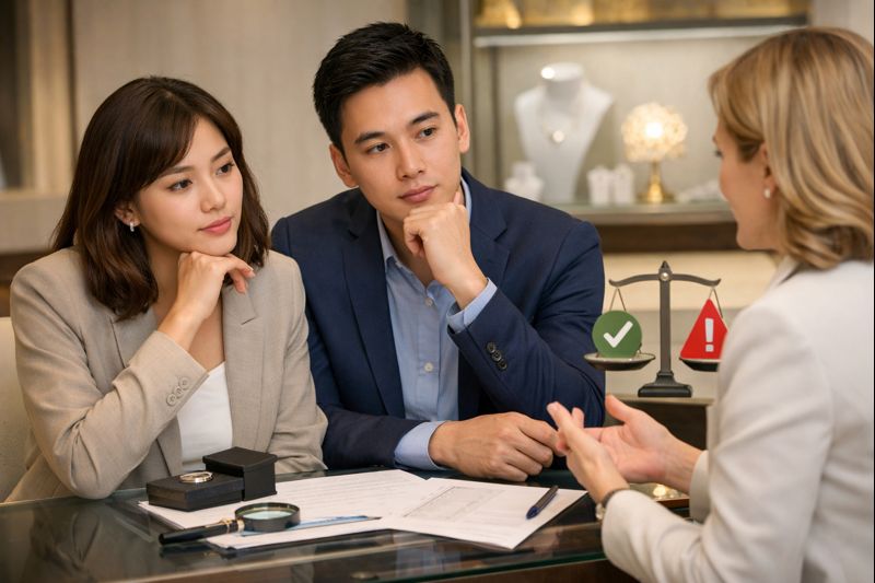 Mua Nhẫn Cầu Hôn Ở Đâu Đáng Tin Cậy? Tiêu Chí Đánh Giá Nơi Mua & Rủi Ro Cần Biết