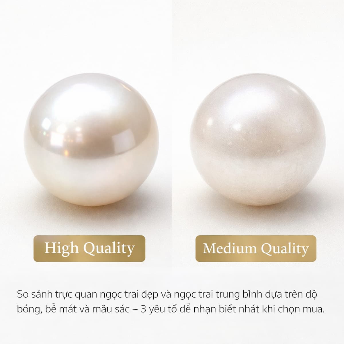 Ngọc Trai Đẹp vs Trung Bình: 6 Tiêu Chuẩn Phân Biệt Quan Trọng Khi Chọn Mua