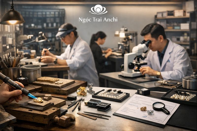 Quy trình chế tác và kiểm định sản phẩm tại Ngọc Trai Anchi