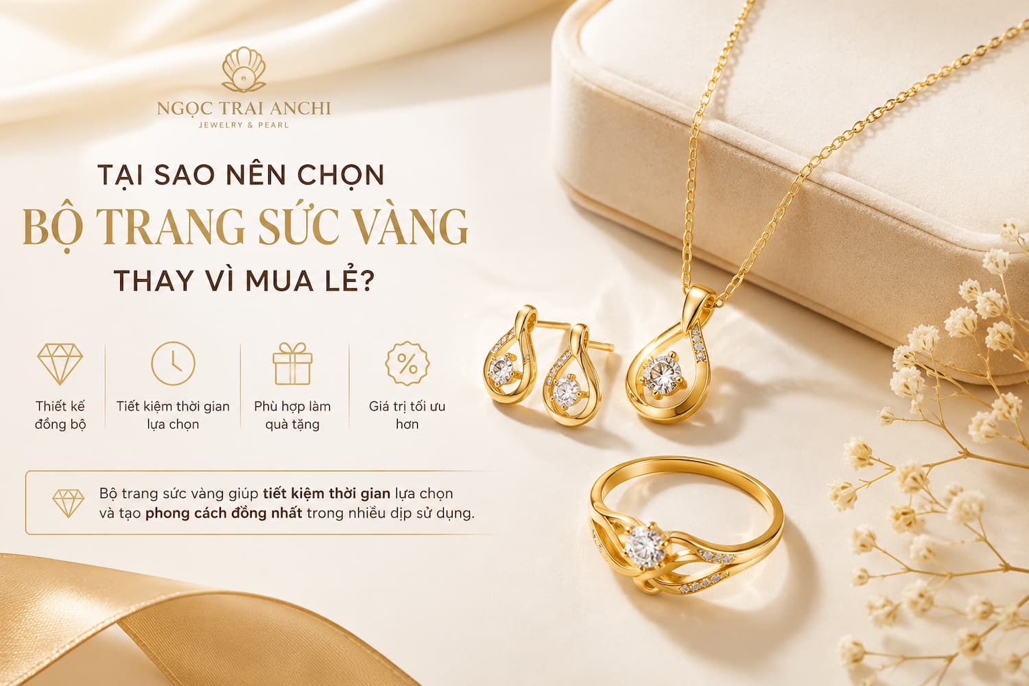 Tại Sao Nhiều Người Chọn Mua Bộ Trang Sức Vàng Thay Vì Mua Lẻ? 7 Lợi Ích Bạn Nên Biết